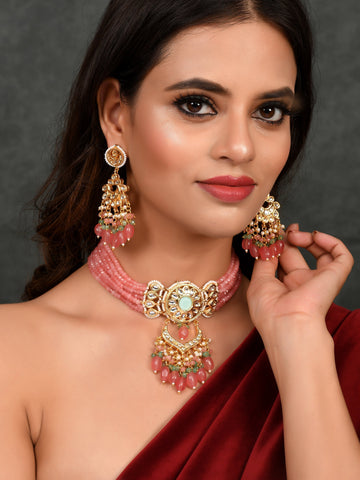 Pink Pearl Poetry Choker Set