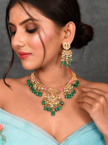Golden Aura Choker Necklace Set