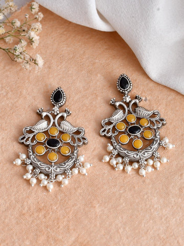 Yellow Glow Oxidize Earring