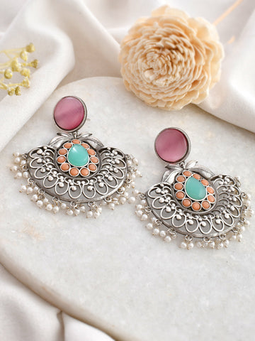 Pastel Pink Serenity Hoops