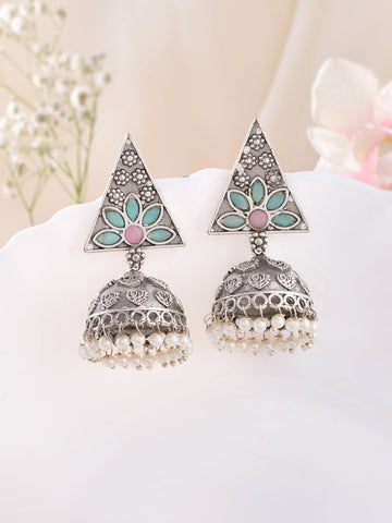 Pearl Drop Prism Hoops