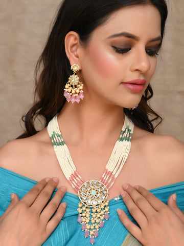 Dastoor Royal Kundan Elegance Necklace Set