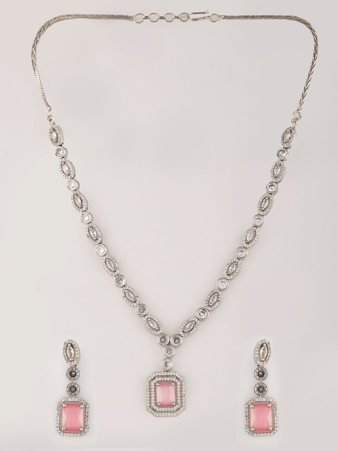 Designer AD Diamond Necklace Set