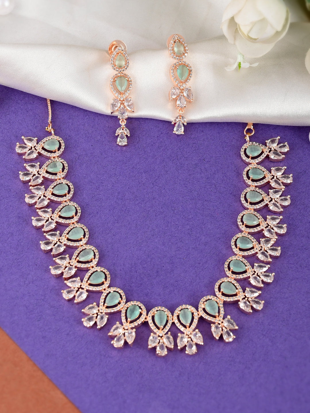Designer AD Diamond Necklace Set