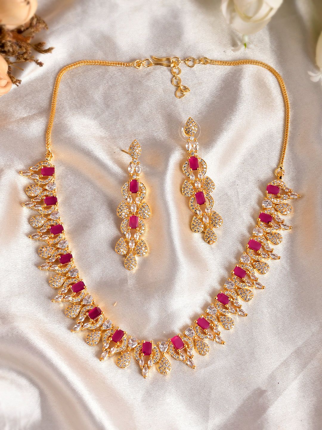 Designer AD Diamond Necklace Set