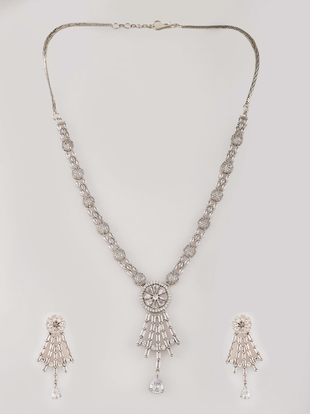 Designer AD Diamond Necklace Set