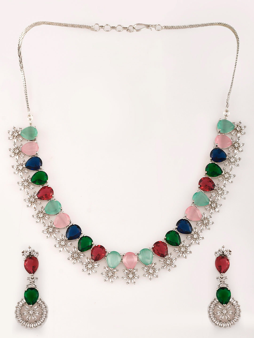 Designer AD Diamond Necklace Set