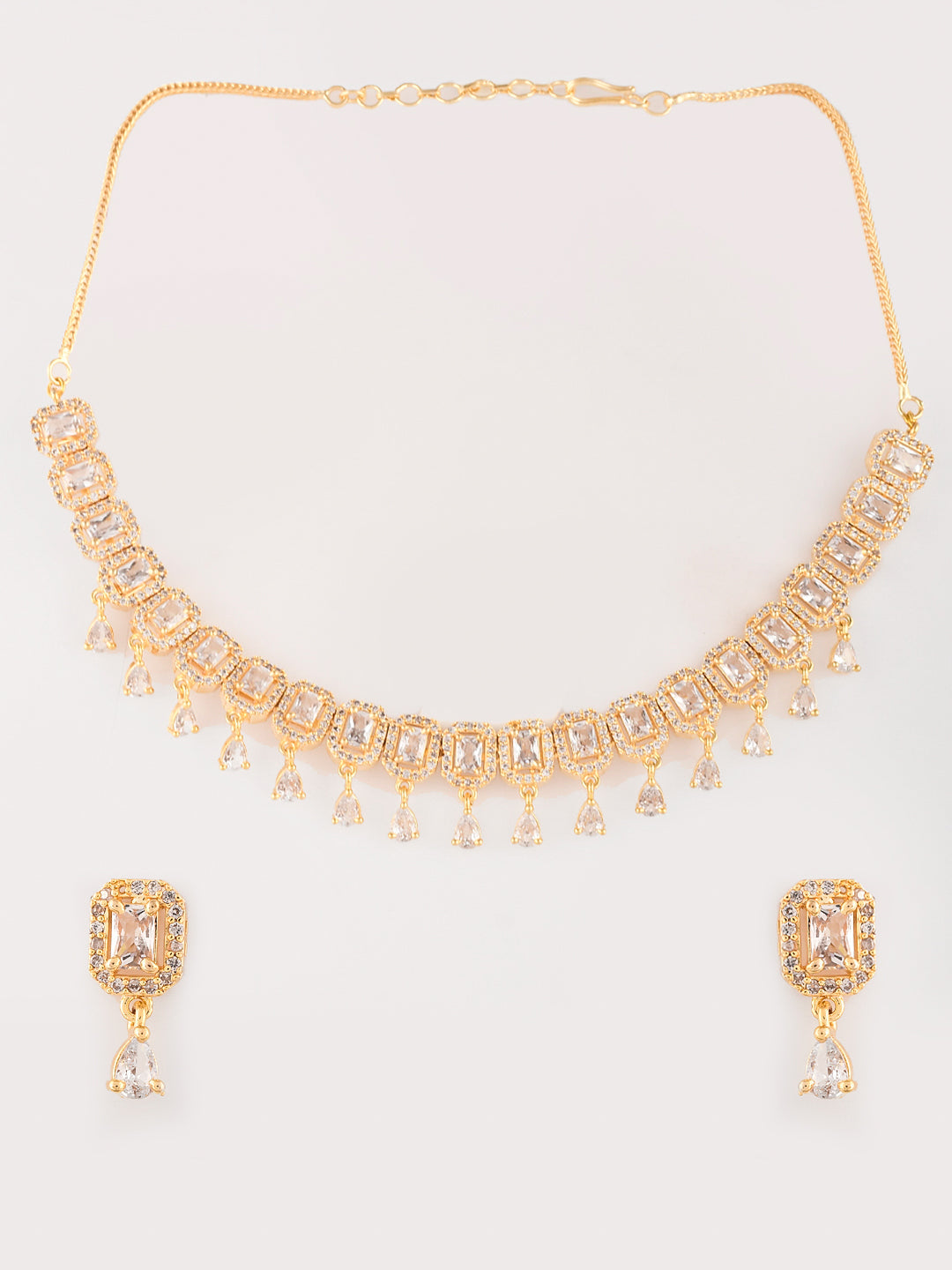 Designer AD Diamond Necklace Set