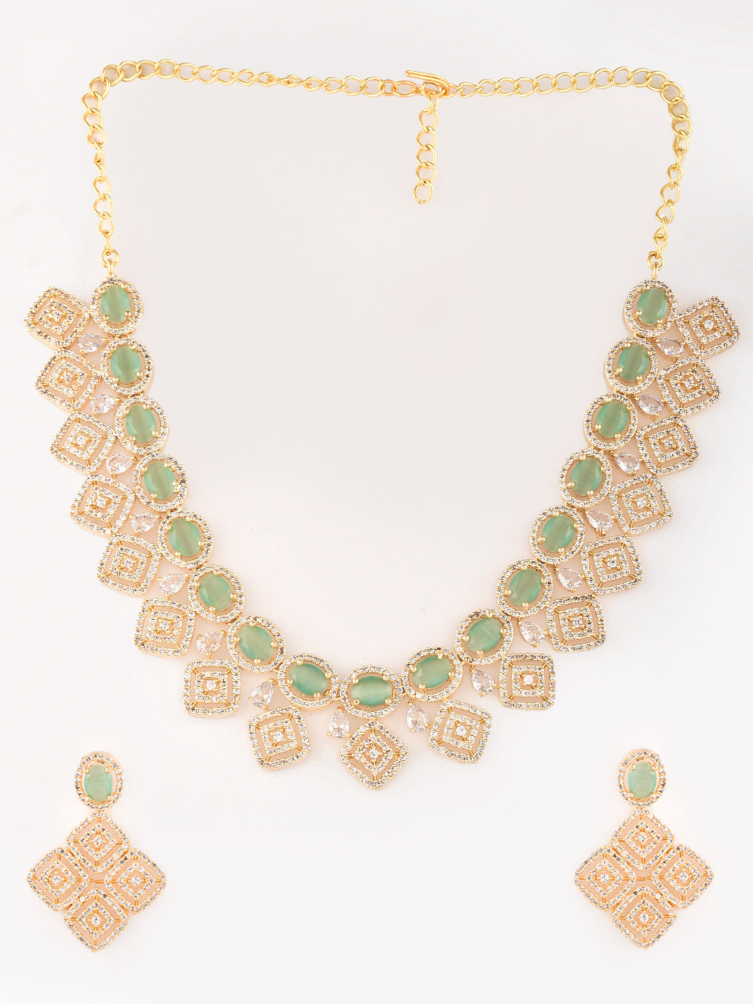 Designer AD Diamond Necklace Set