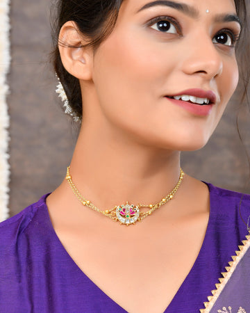 Pacchi Kundan Choker and Braclet