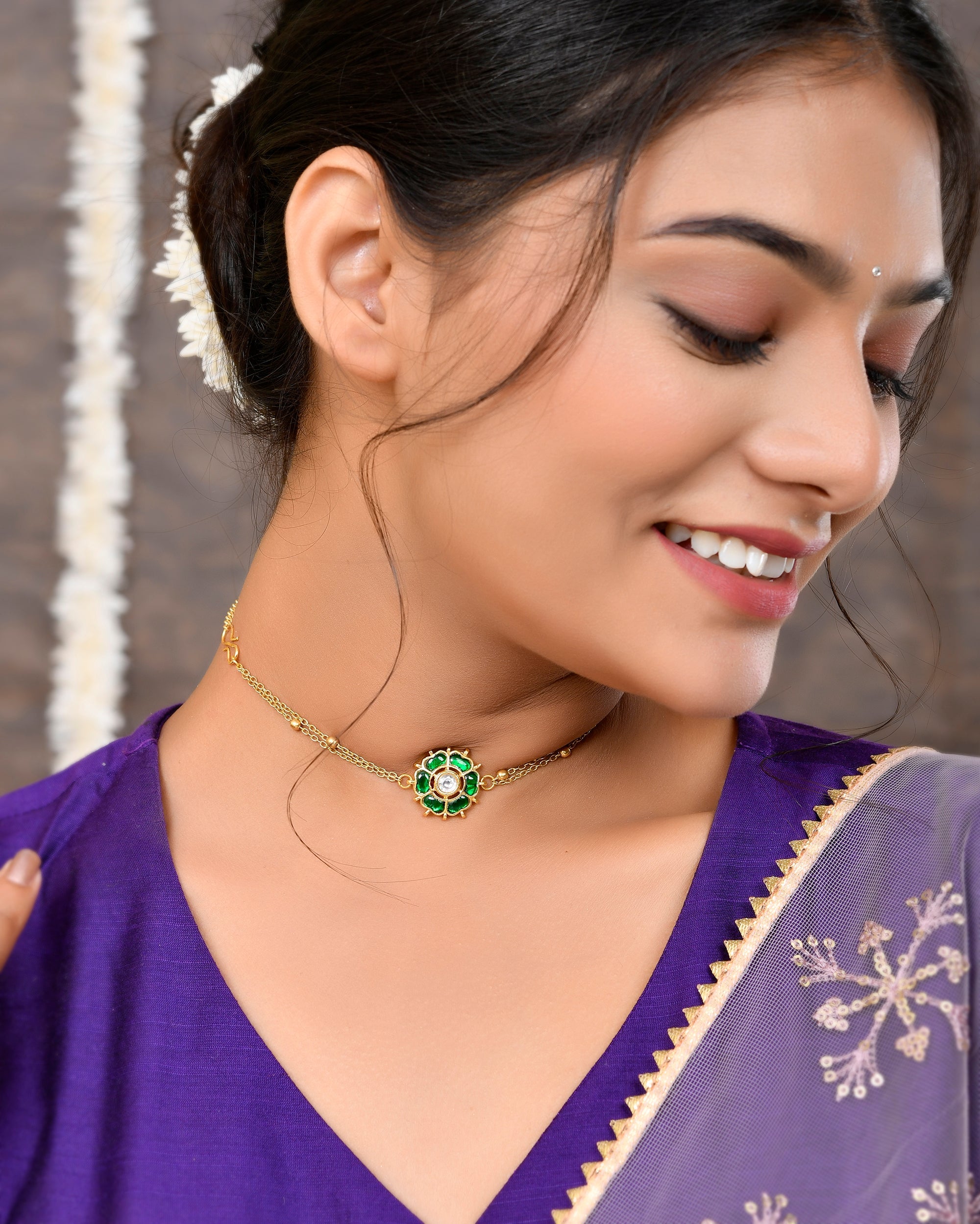 Pacchi Kundan Choker and Braclet