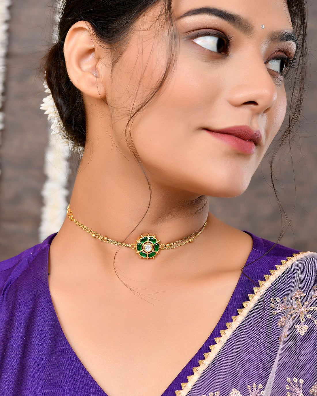 Pacchi Kundan Choker and Braclet