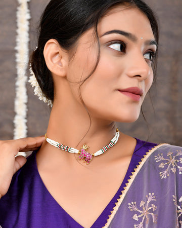 Pacchi Kundan Choker and Braclet