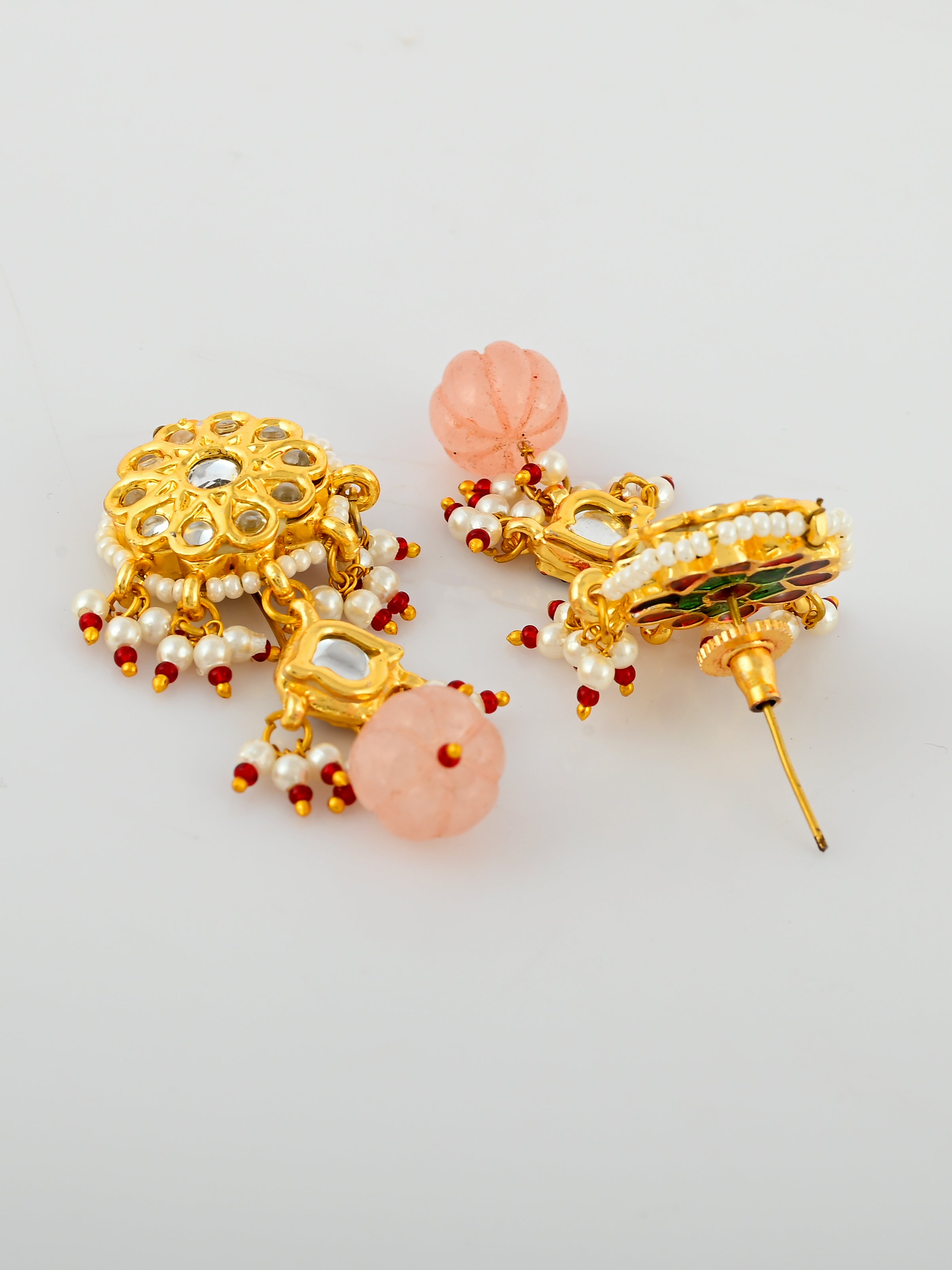 Golden Grace Elongated Kundan Necklace