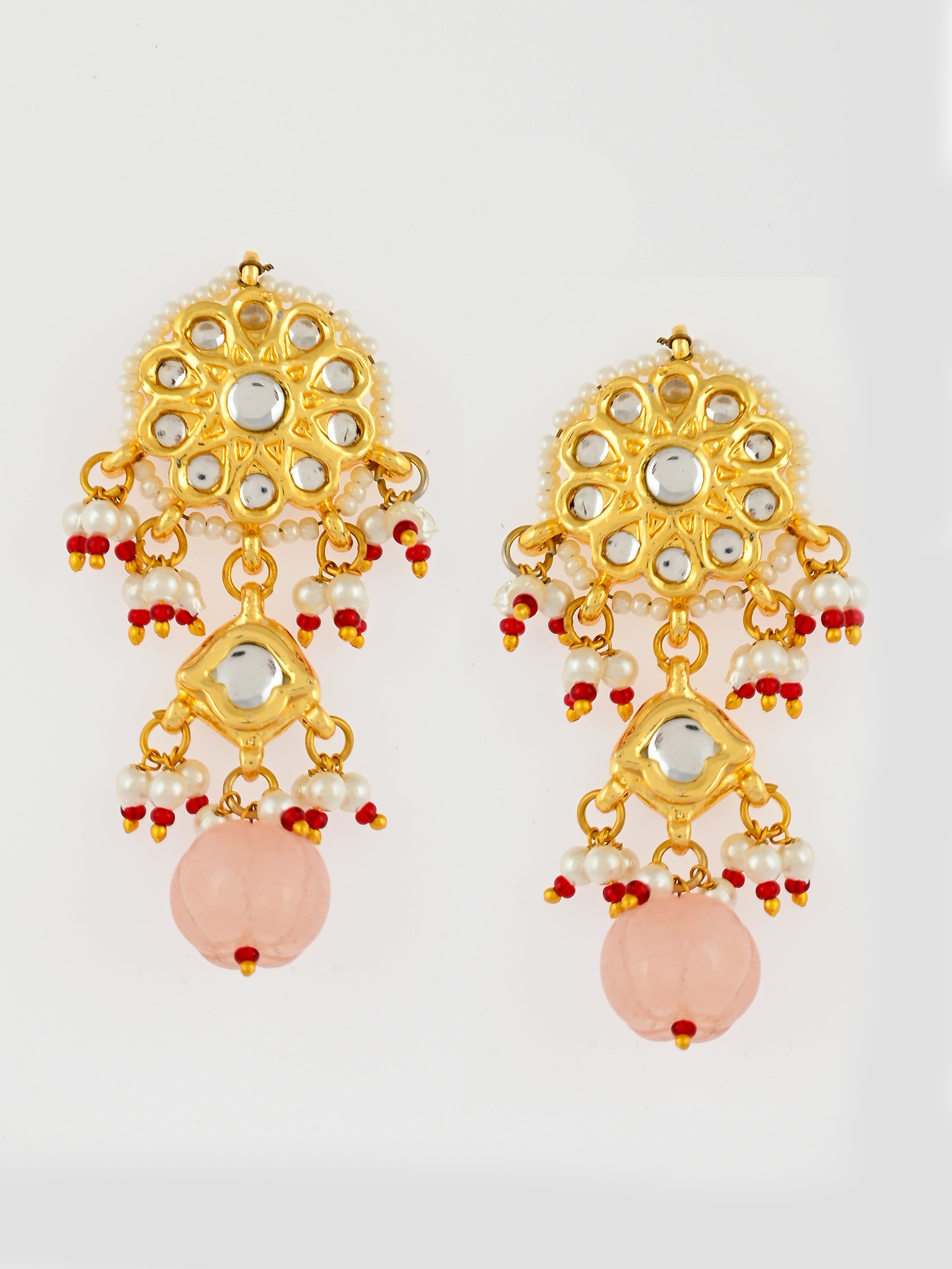 Golden Grace Elongated Kundan Necklace