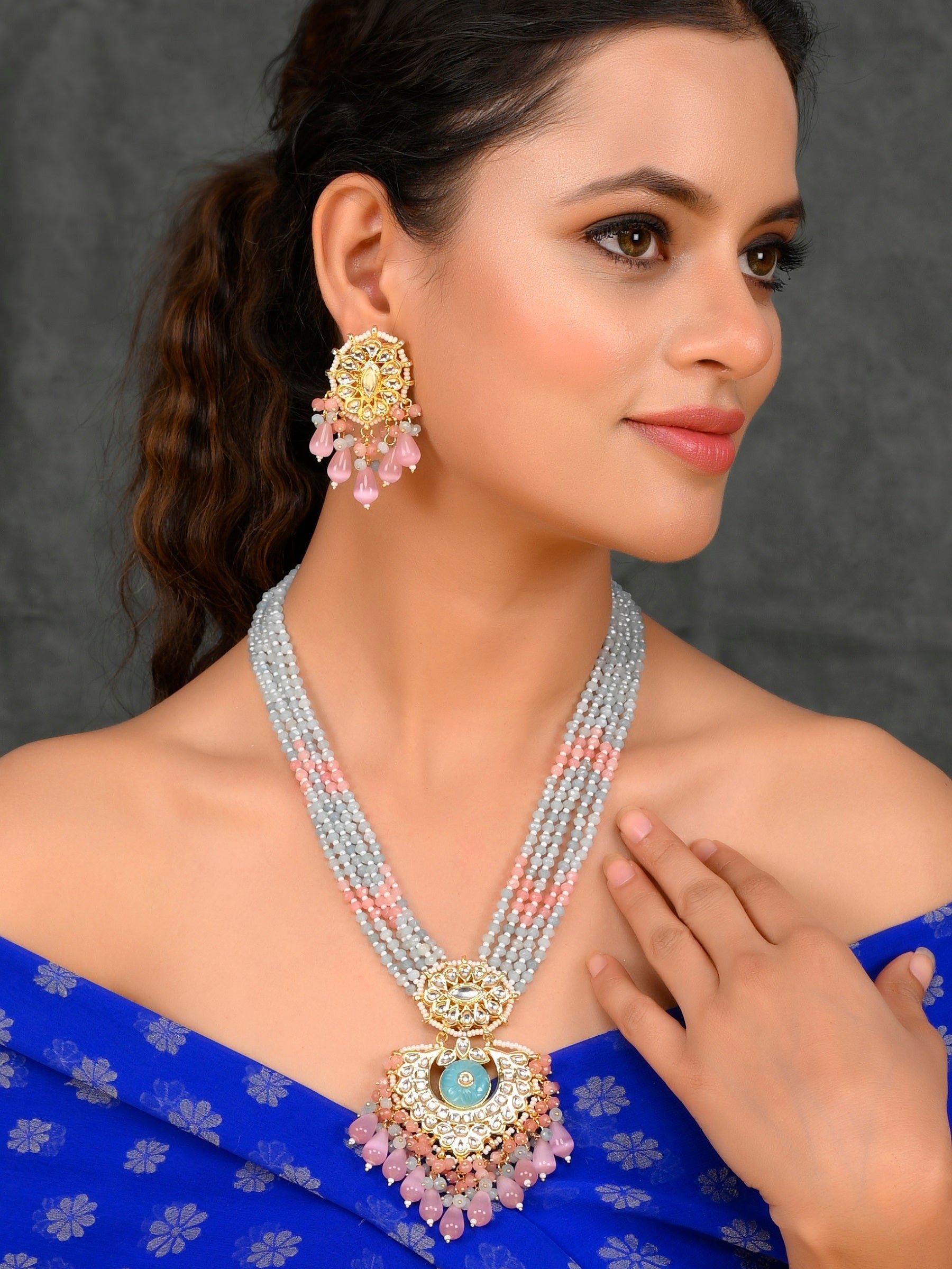 Majestic Mosaic Kundan Artistry set