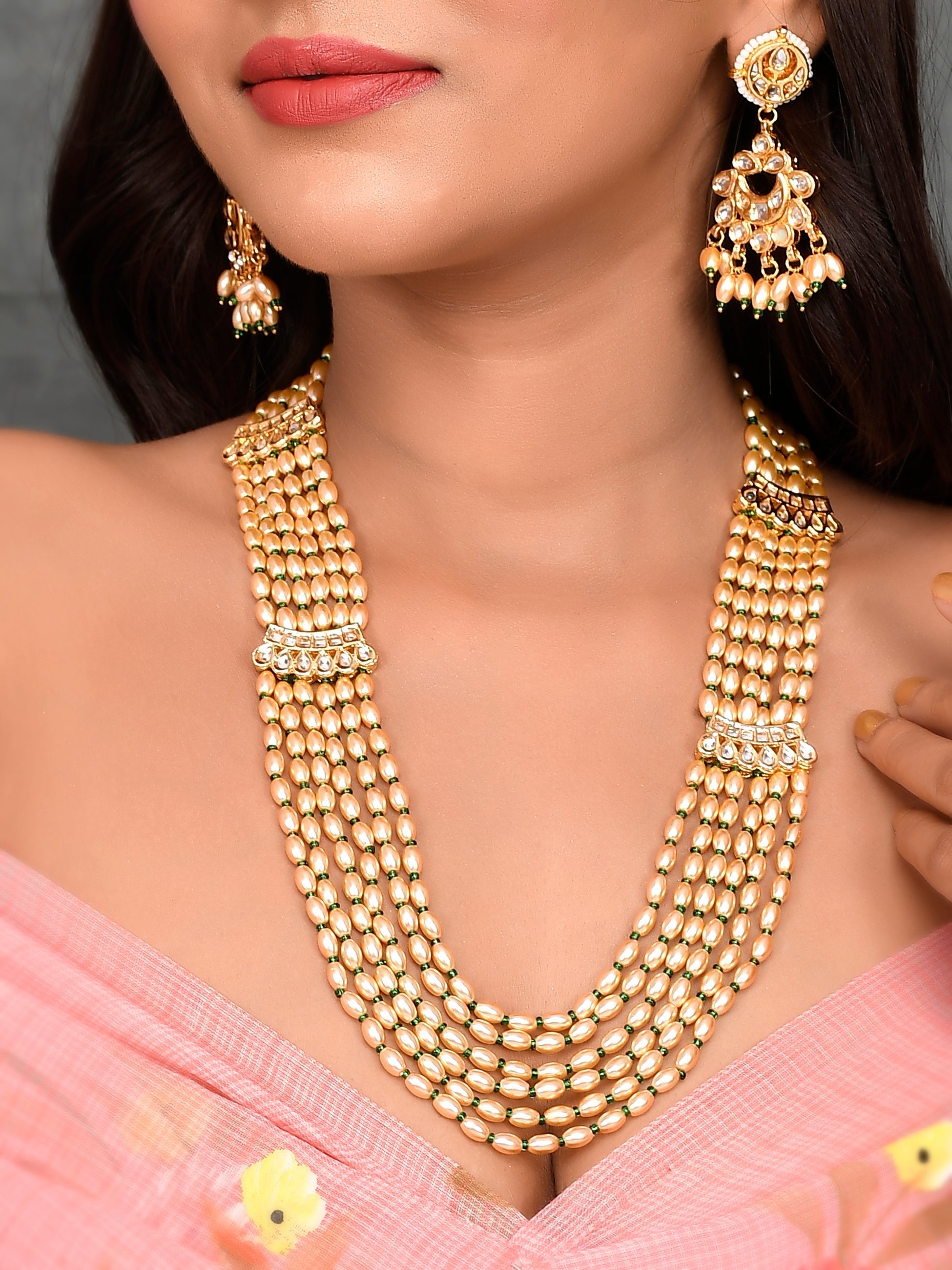 Golden Harmony Layers Necklace Set