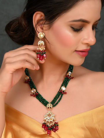 Green Serenade Designer Necklace Set
