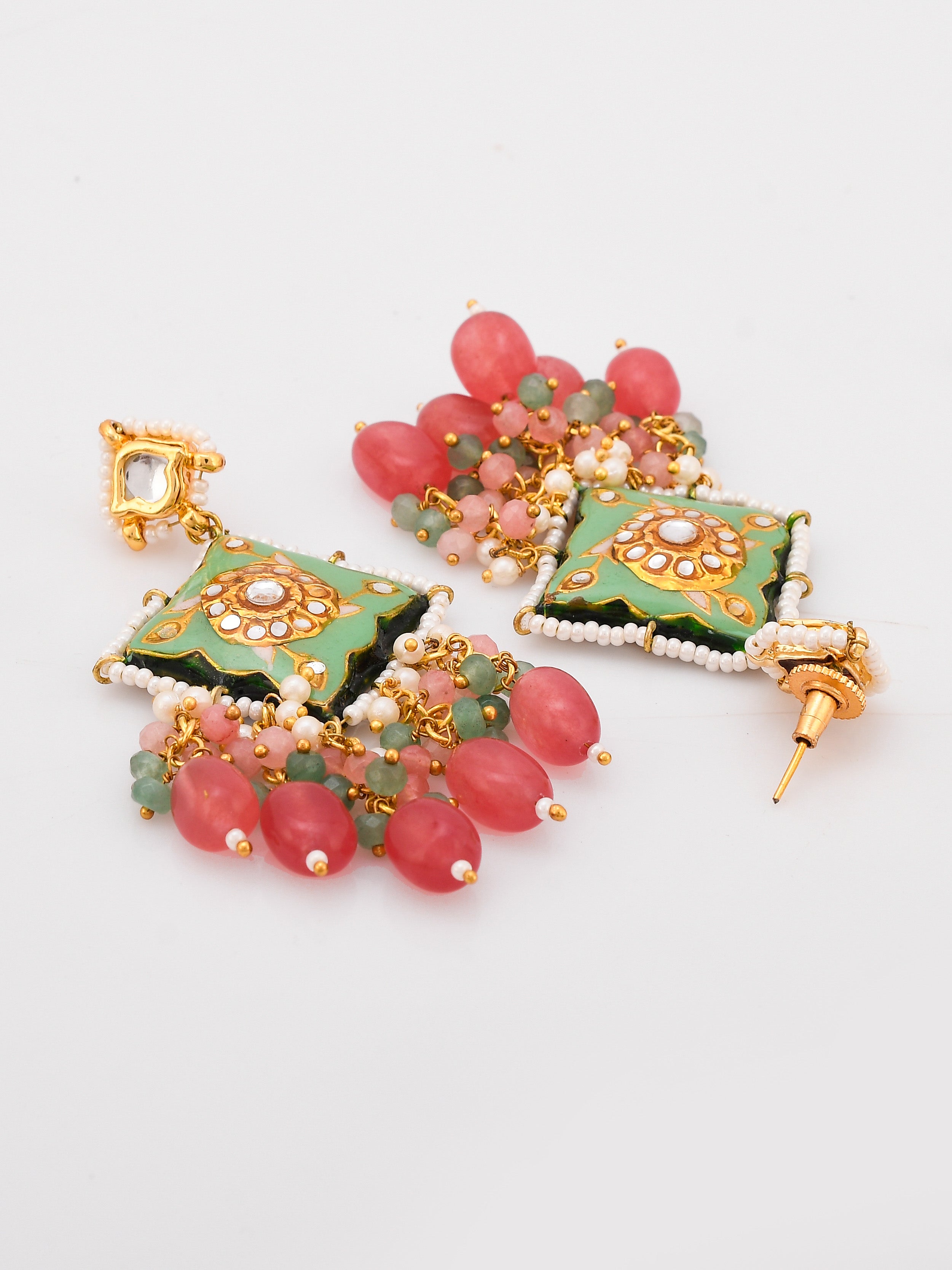 Blush and Mint Fusion Collar Necklace Set