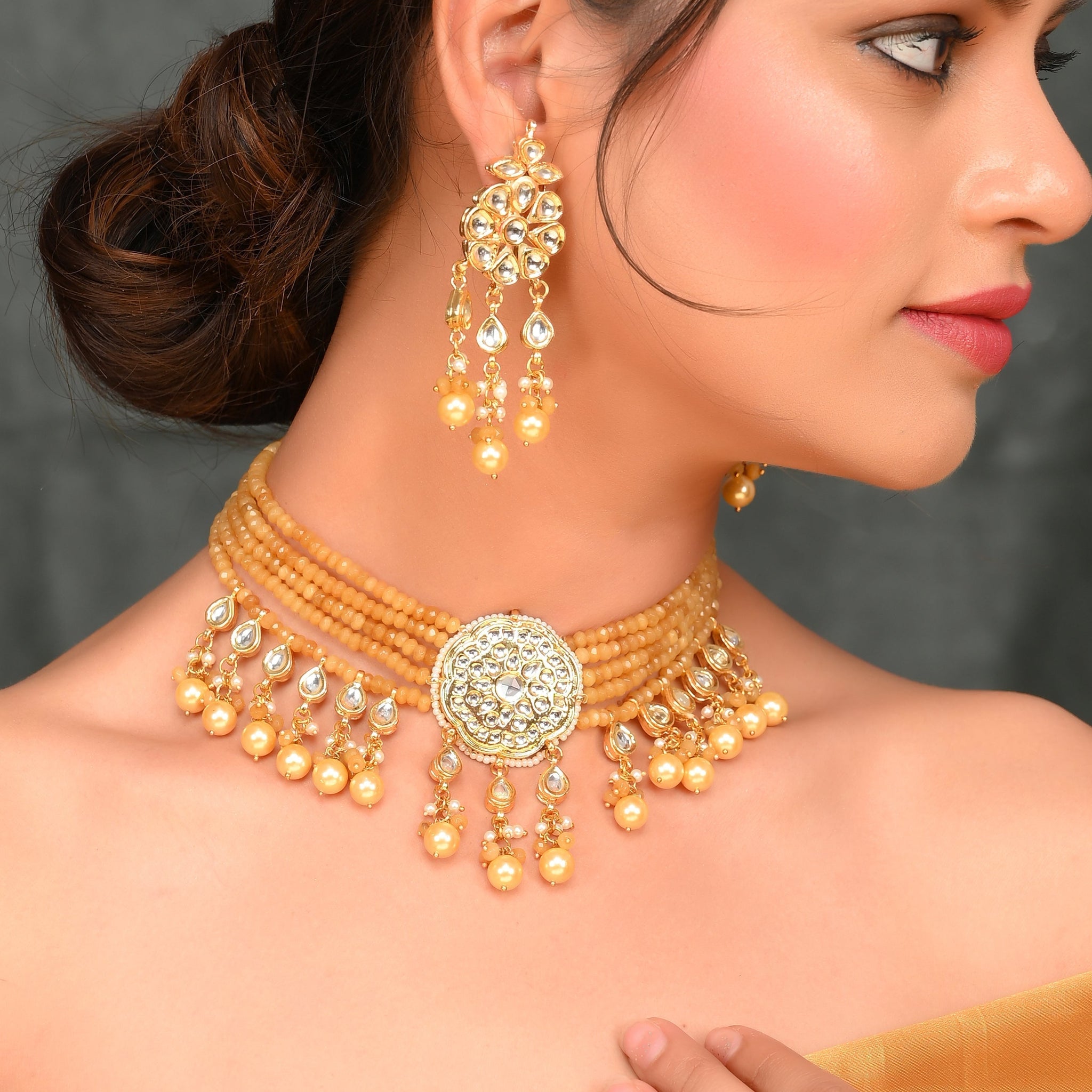 Sunshine Glow Choker Necklace Set