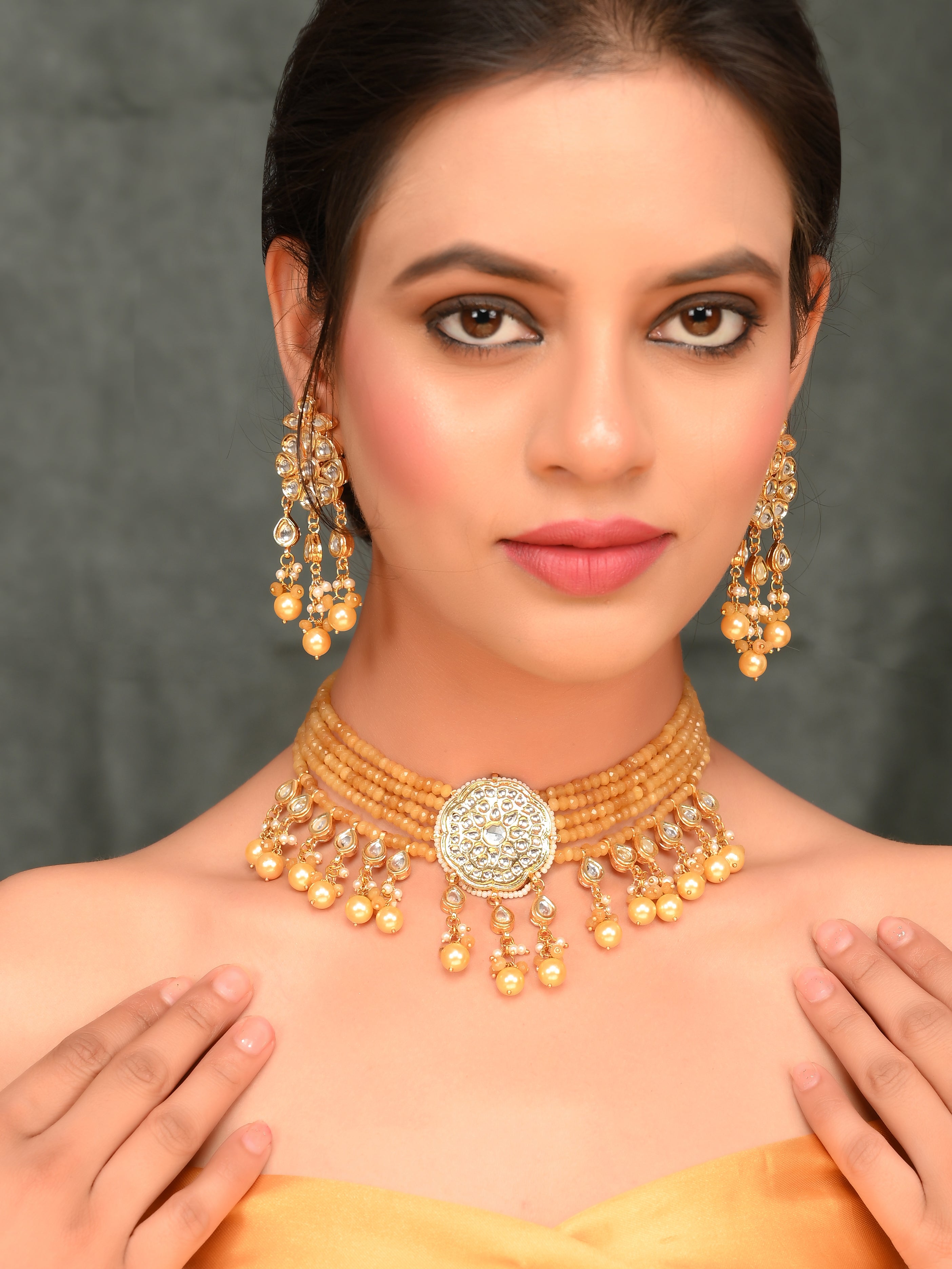Sunshine Glow Choker Necklace Set