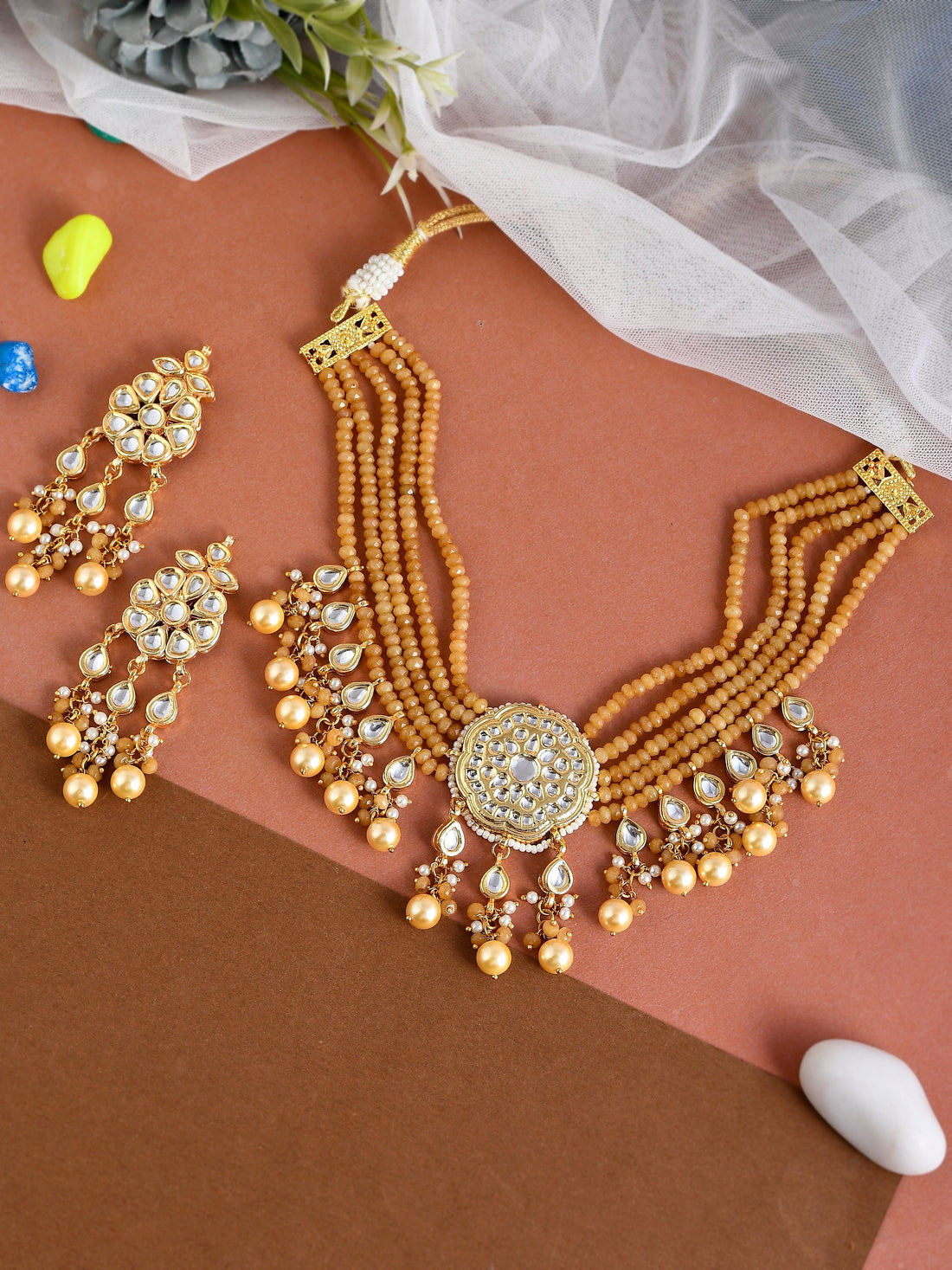 Sunshine Glow Choker Necklace Set