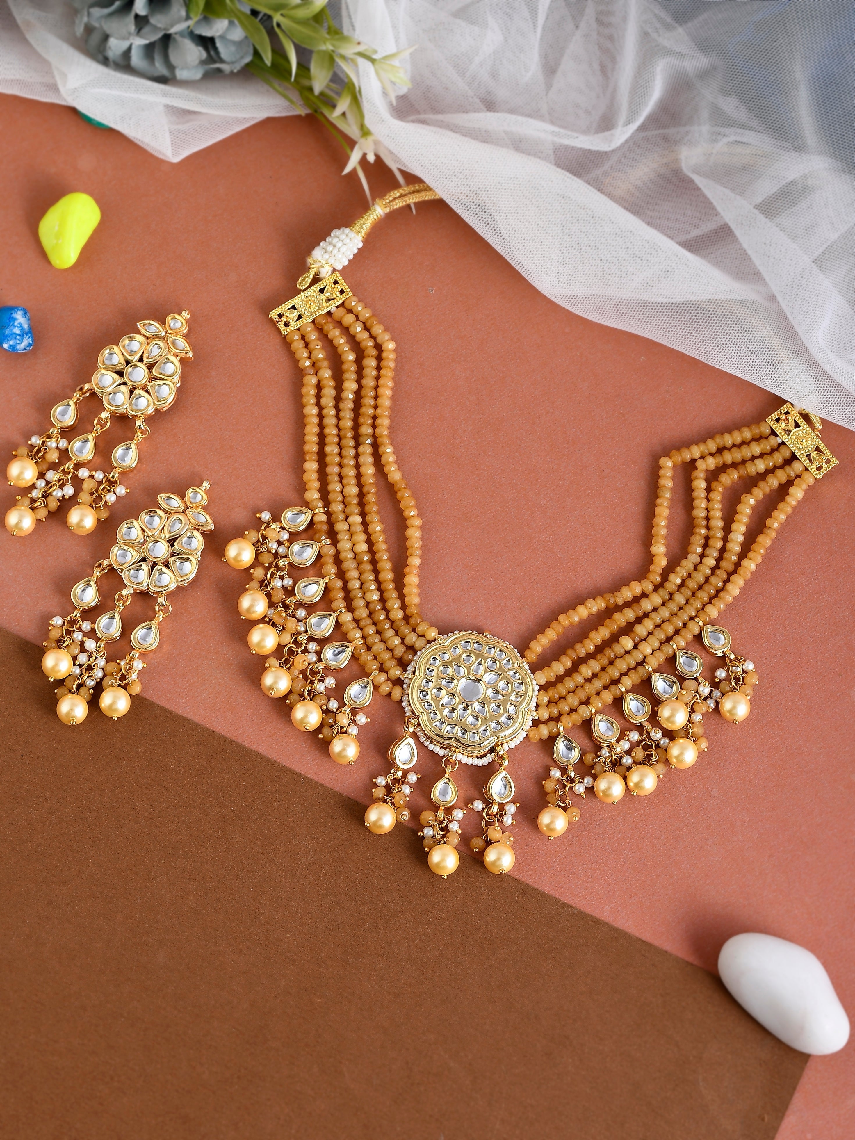 Sunshine Glow Choker Necklace Set