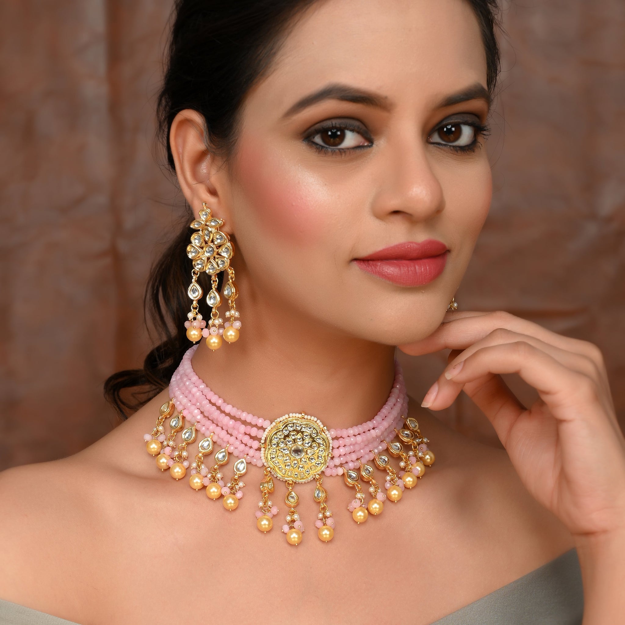 Pink Sunrise Serenade Necklace Set