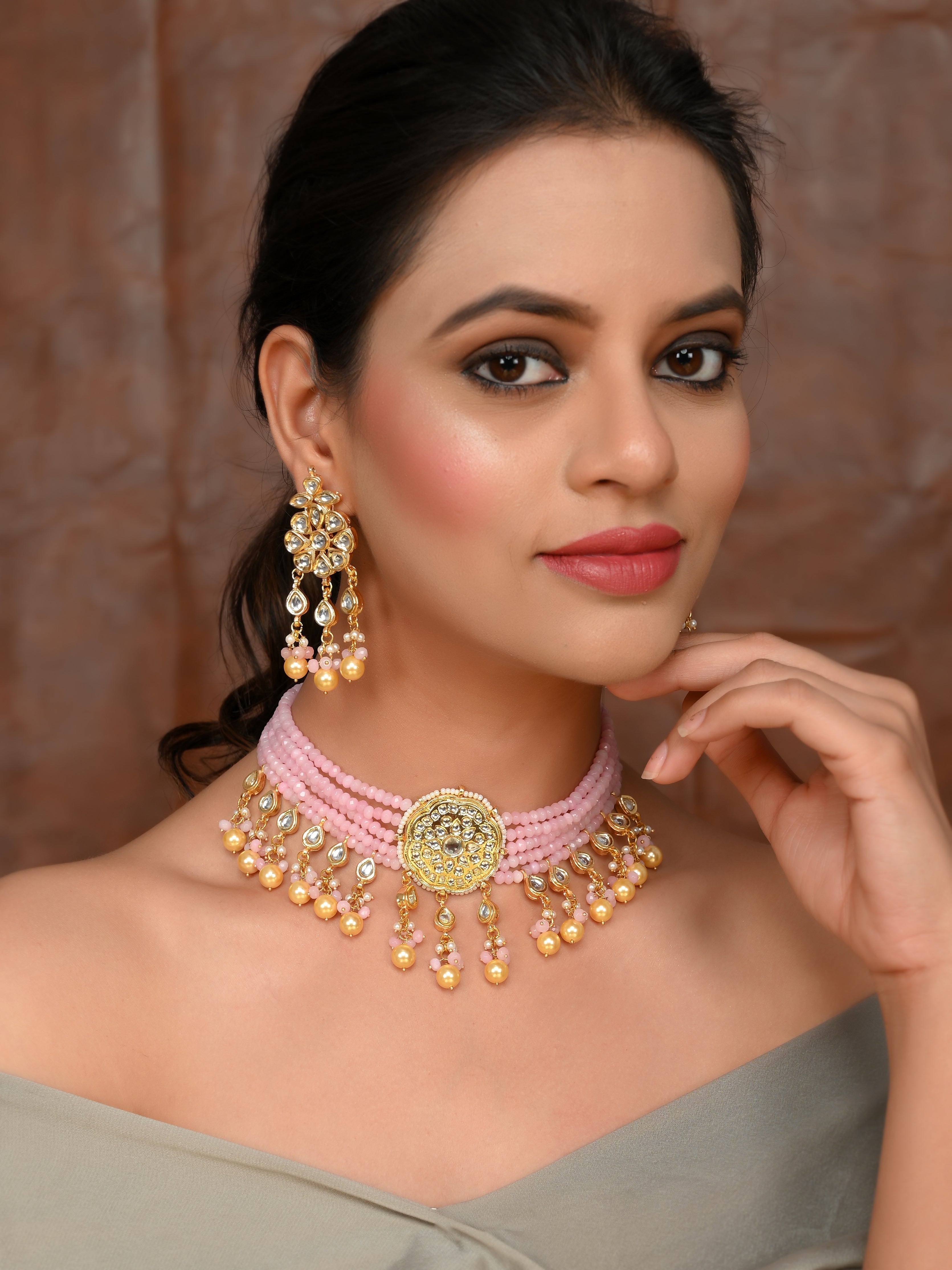 Pink Sunrise Serenade Necklace Set