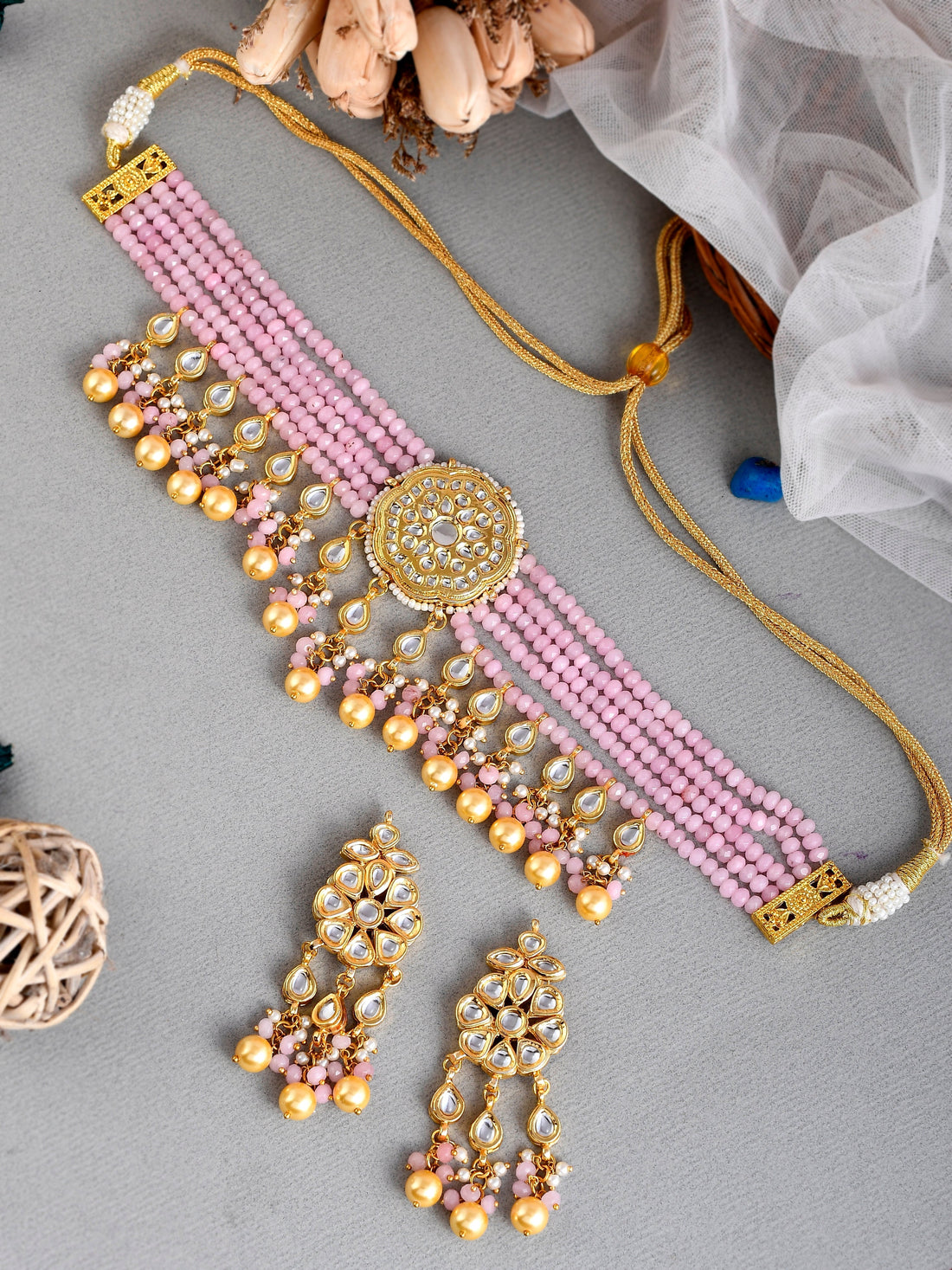 Pink Sunrise Serenade Necklace Set