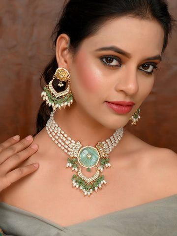 Designer Carvin Stone Necklace