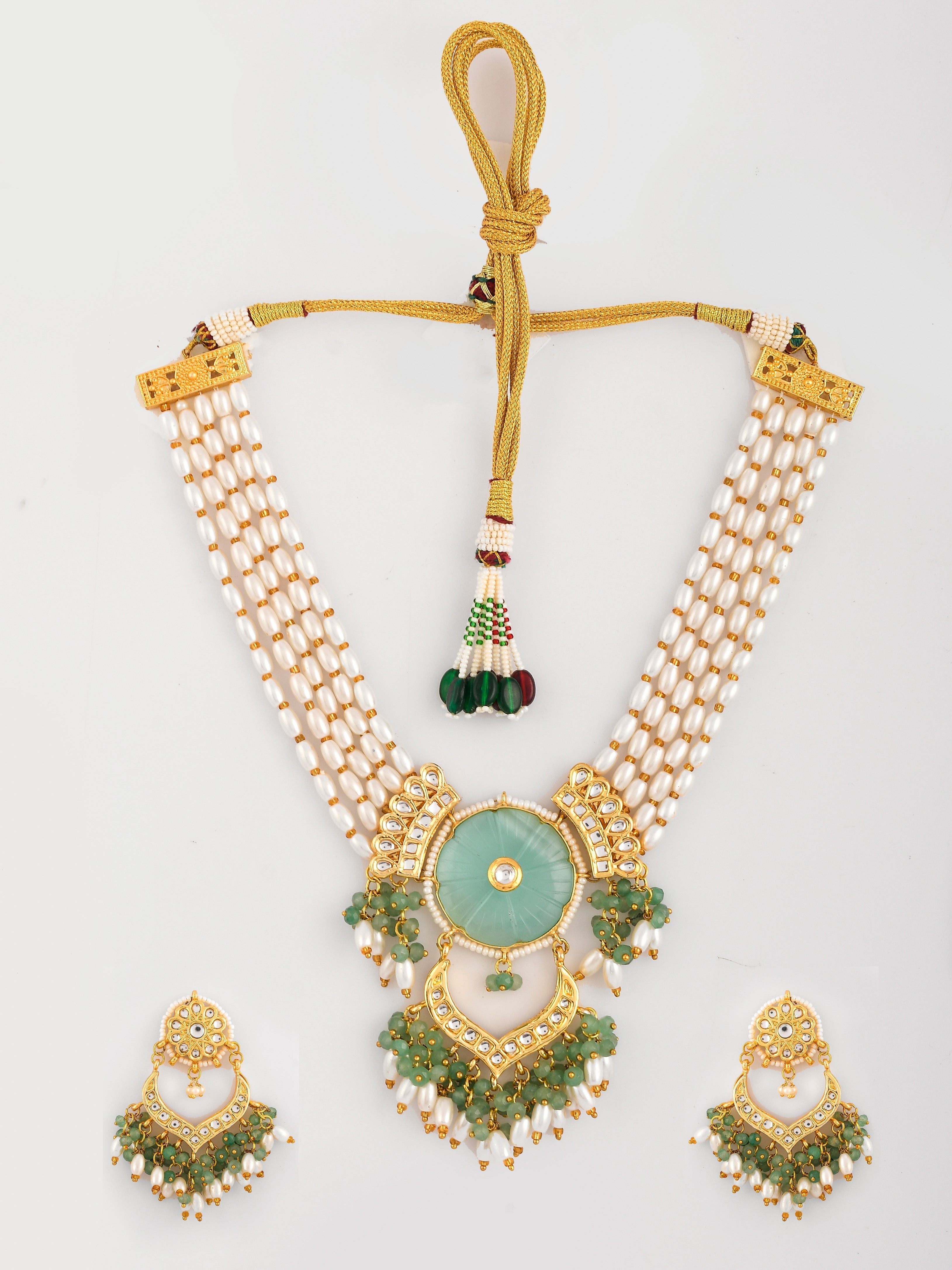 Designer Carvin Stone Necklace