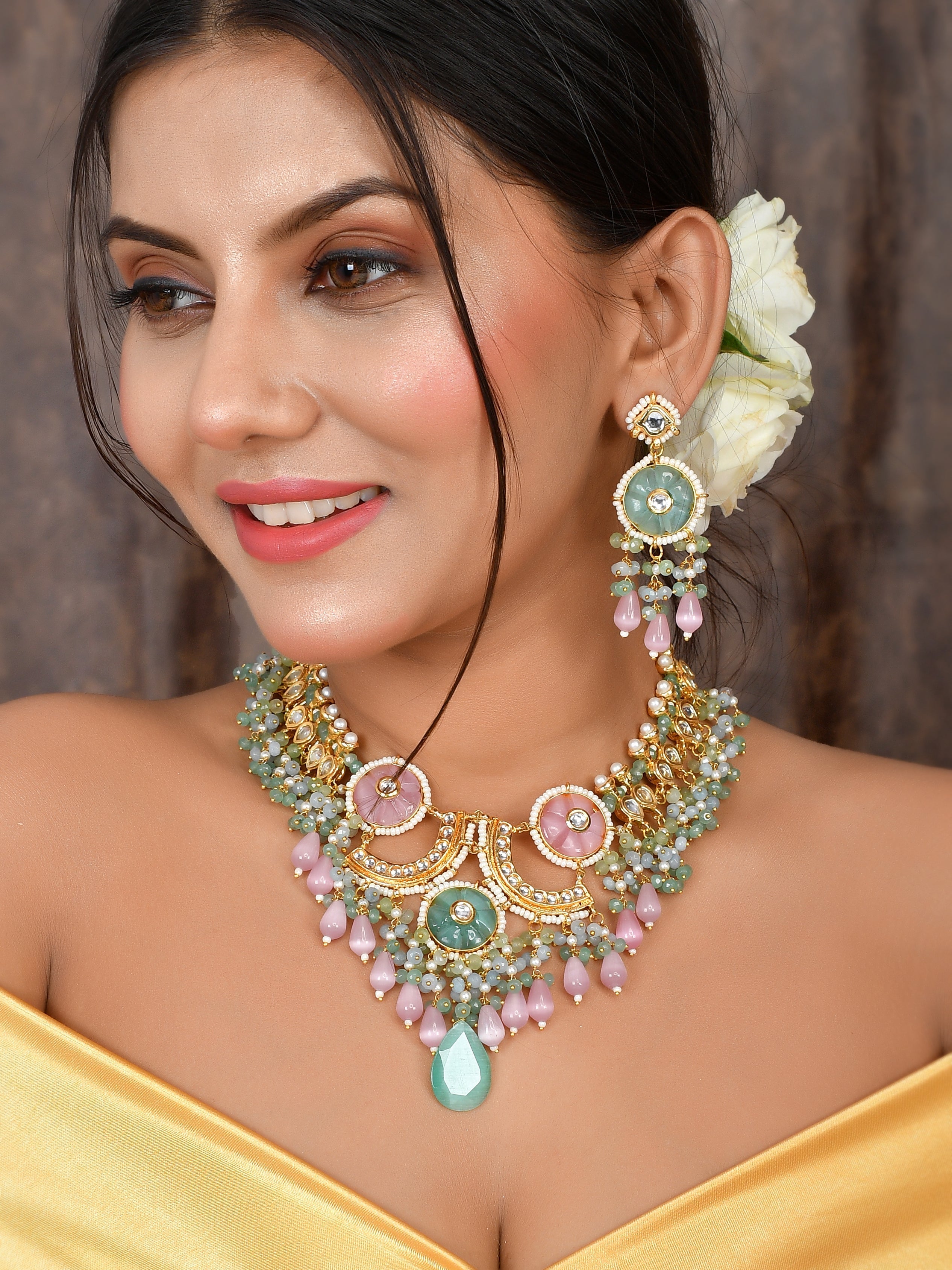 Partywear Kundan Mesmerize Necklace Set