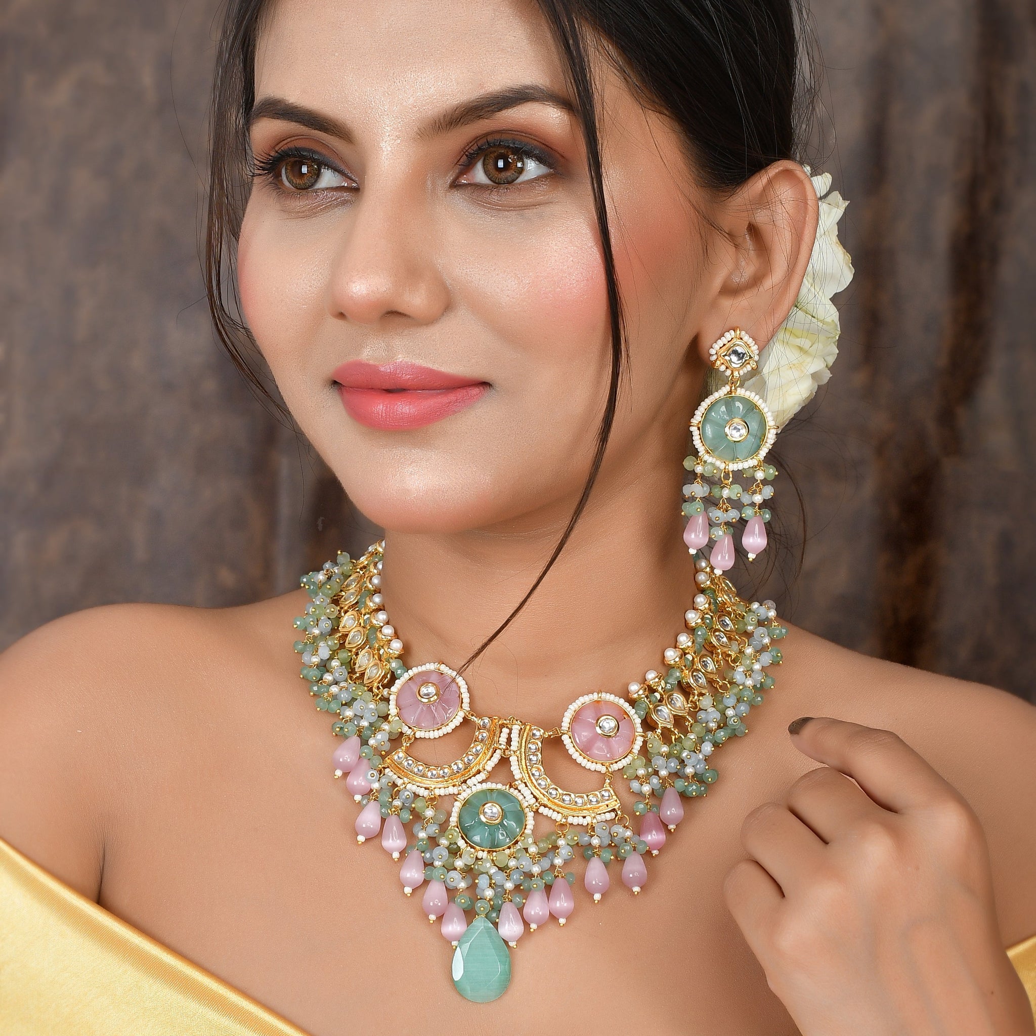 Partywear Kundan Mesmerize Necklace Set