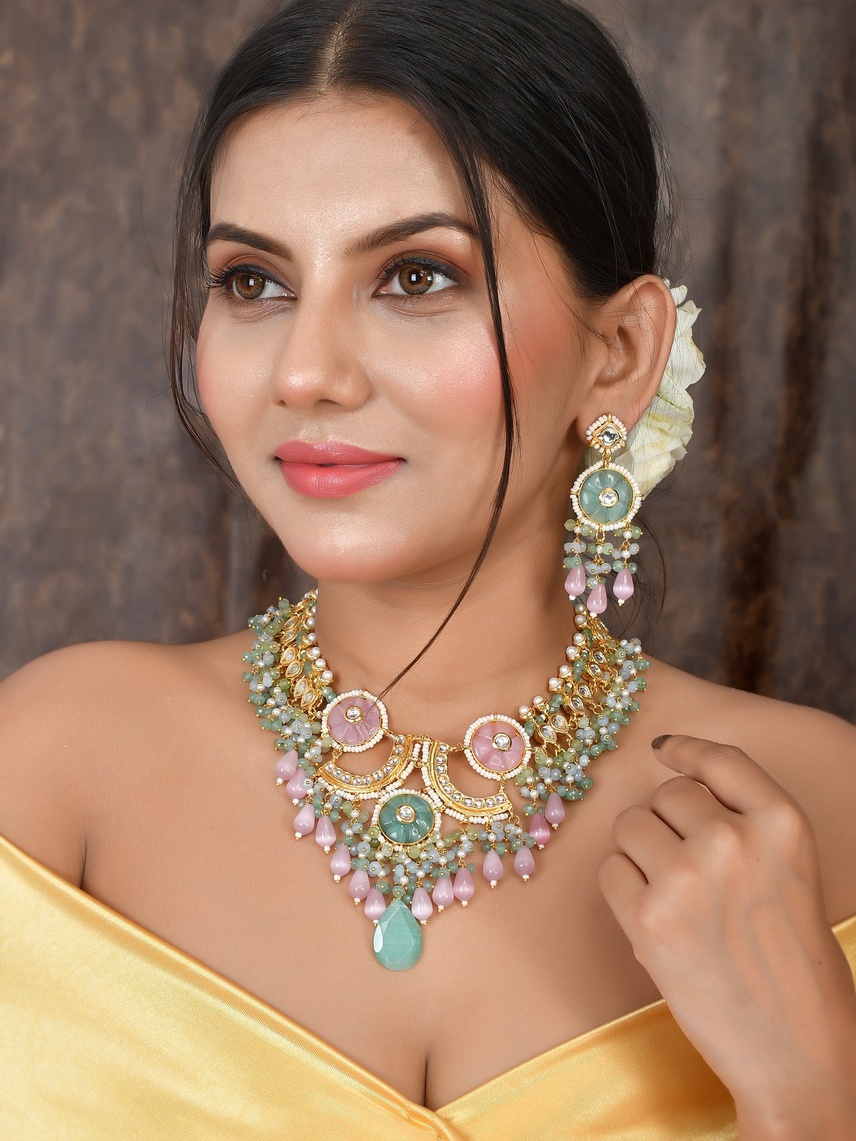 Partywear Kundan Mesmerize Necklace Set