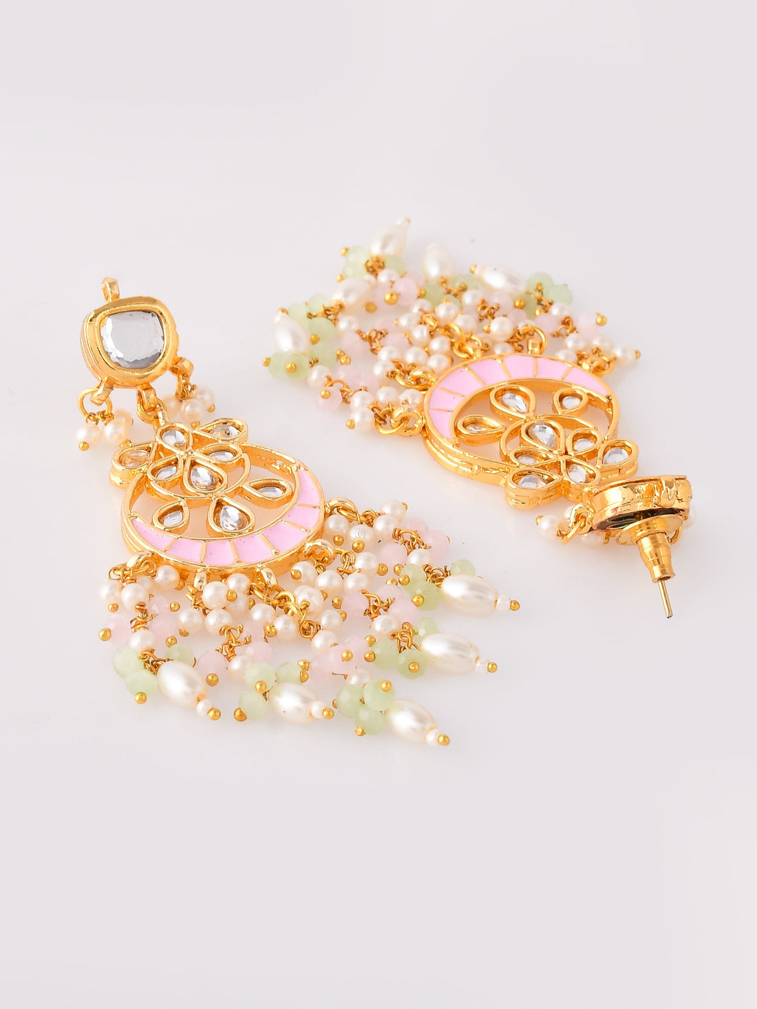 Meena Enigma Mint Partywear Pendant Necklace Set