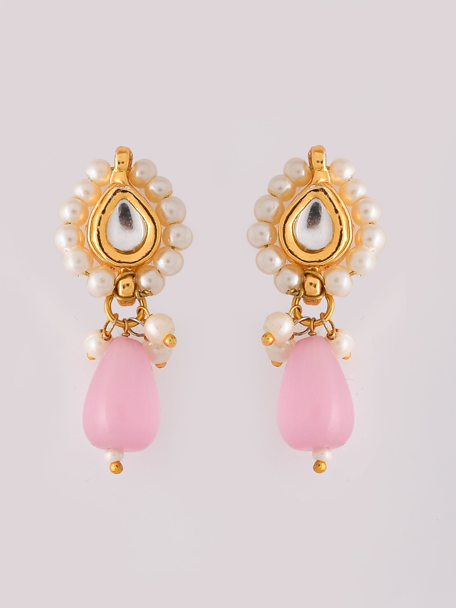 Handcrafted Kundan Glamourous Twist Necklace Set