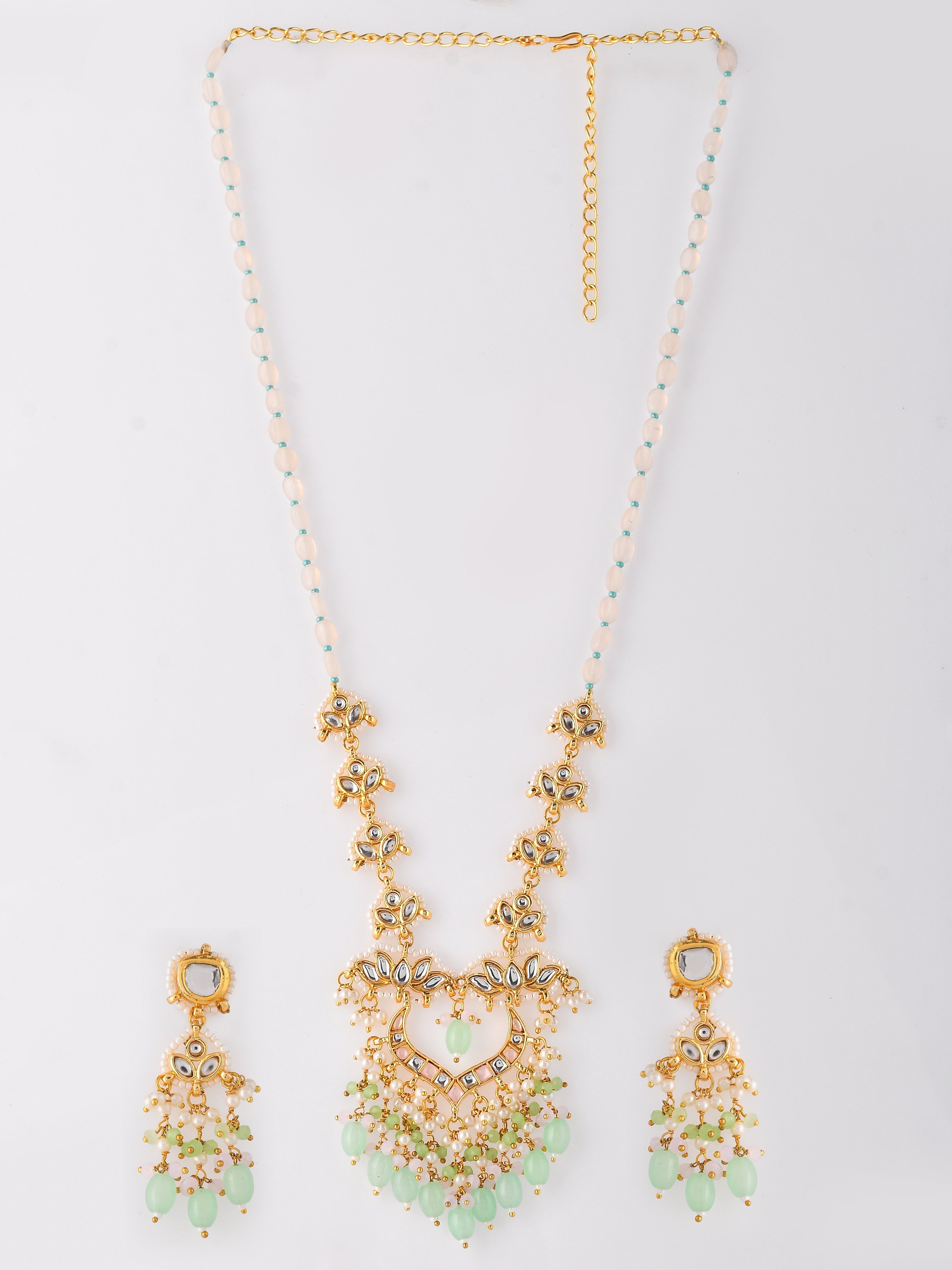 Partywear Kundan Glam Pendant Necklace Set