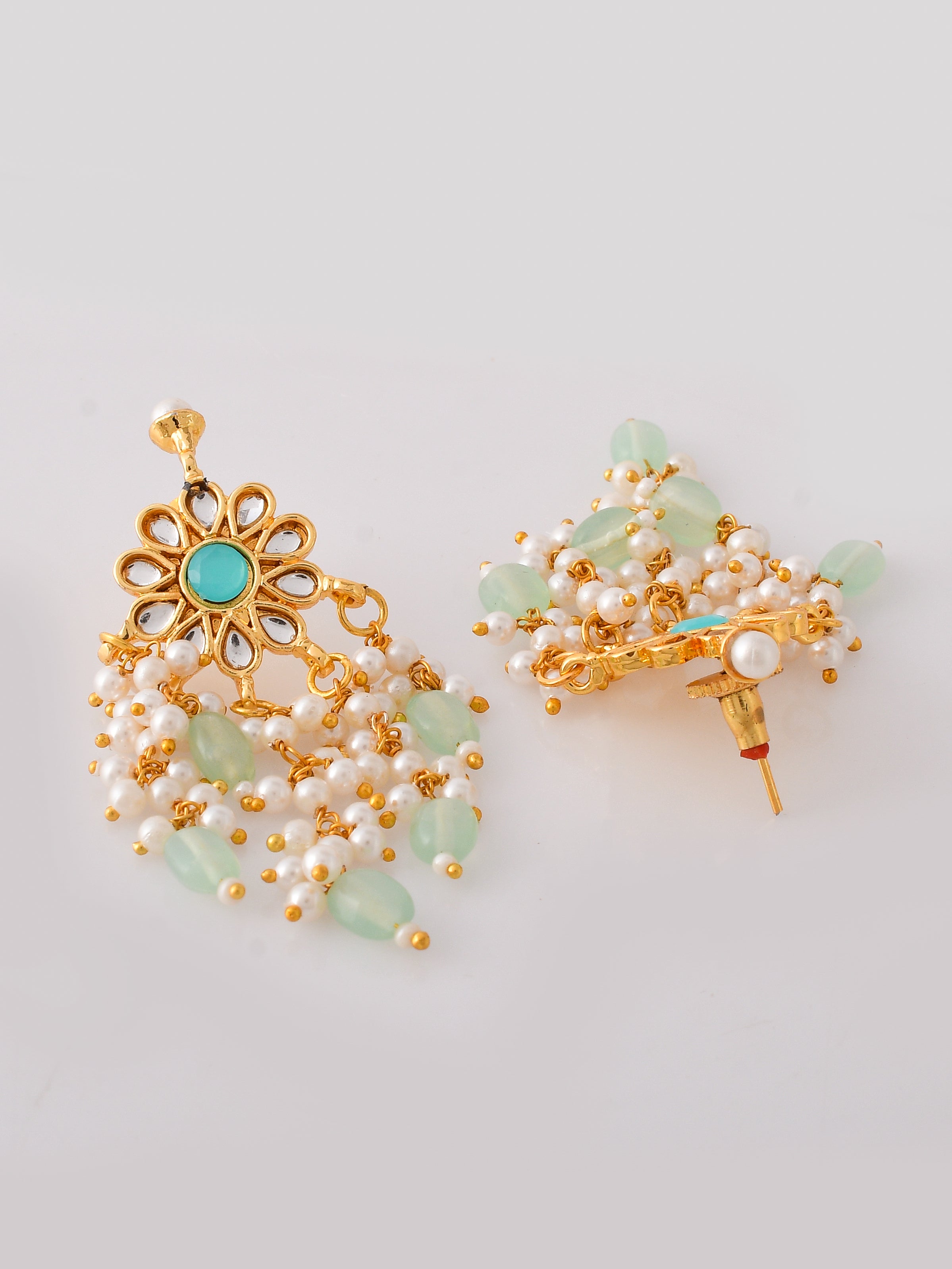 Kundan Queen's Delight Mint Necklace Set