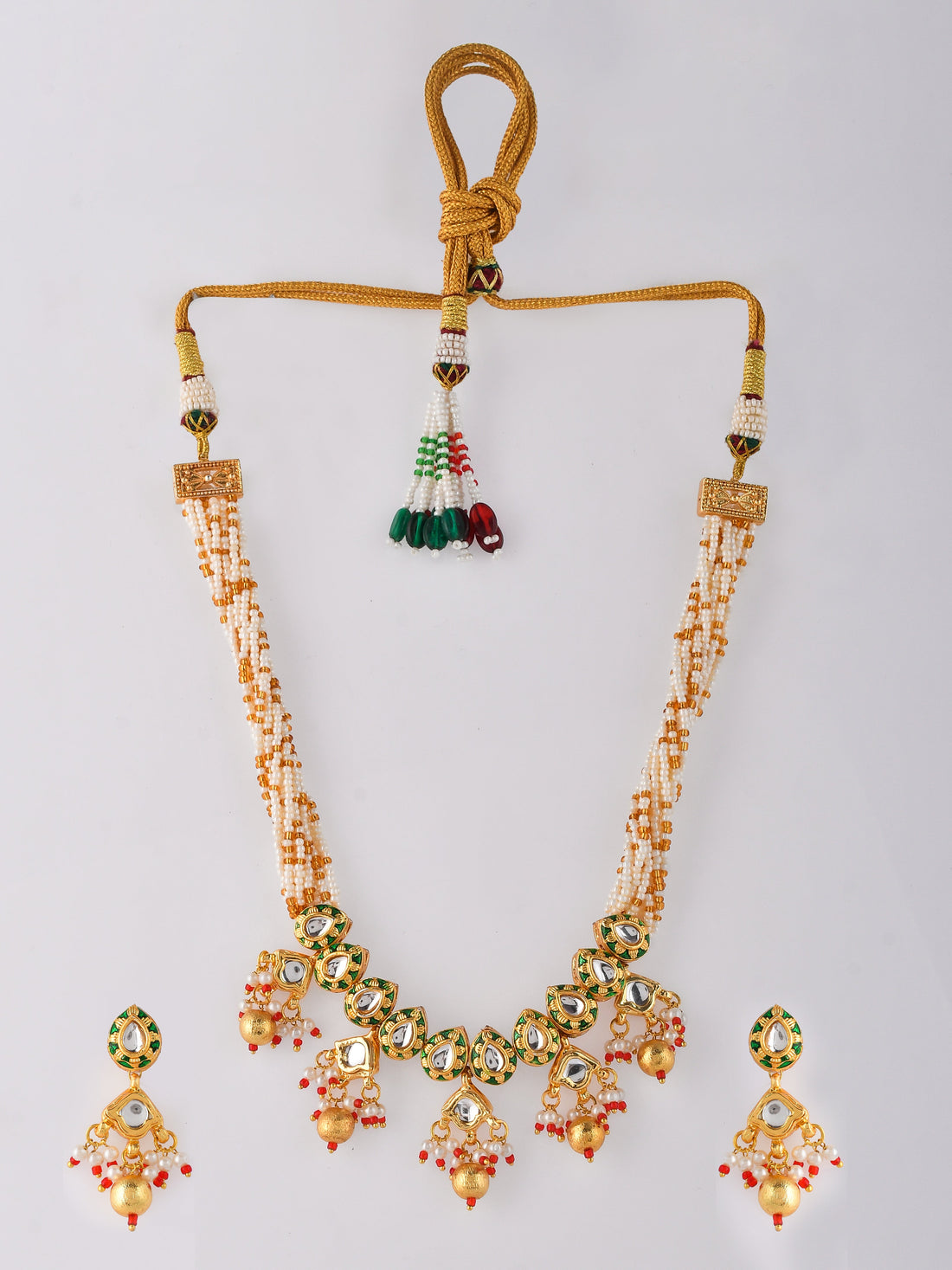 Handcrafted Meena Fusion Necklace Set