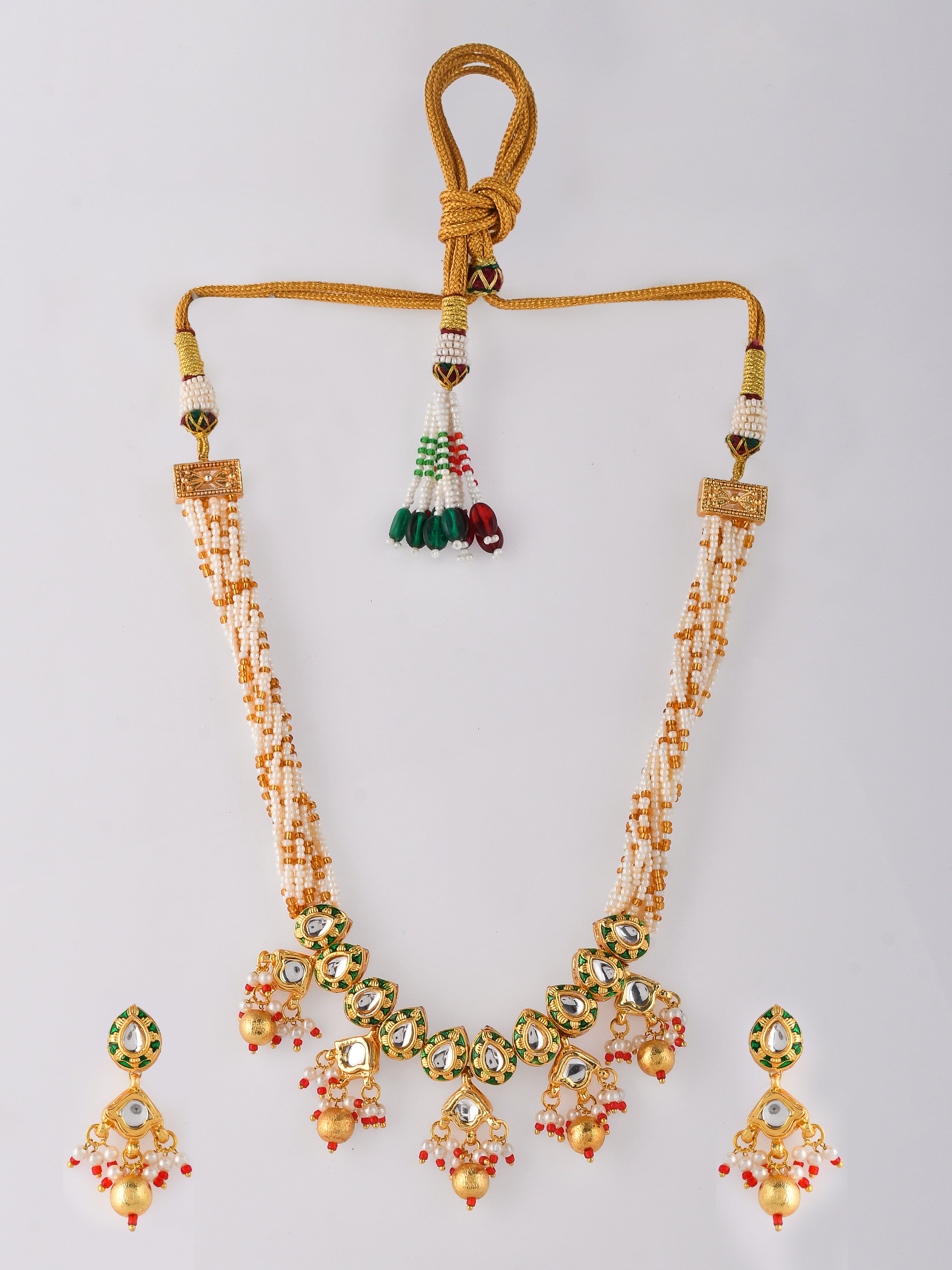 Handcrafted Meena Fusion Necklace Set
