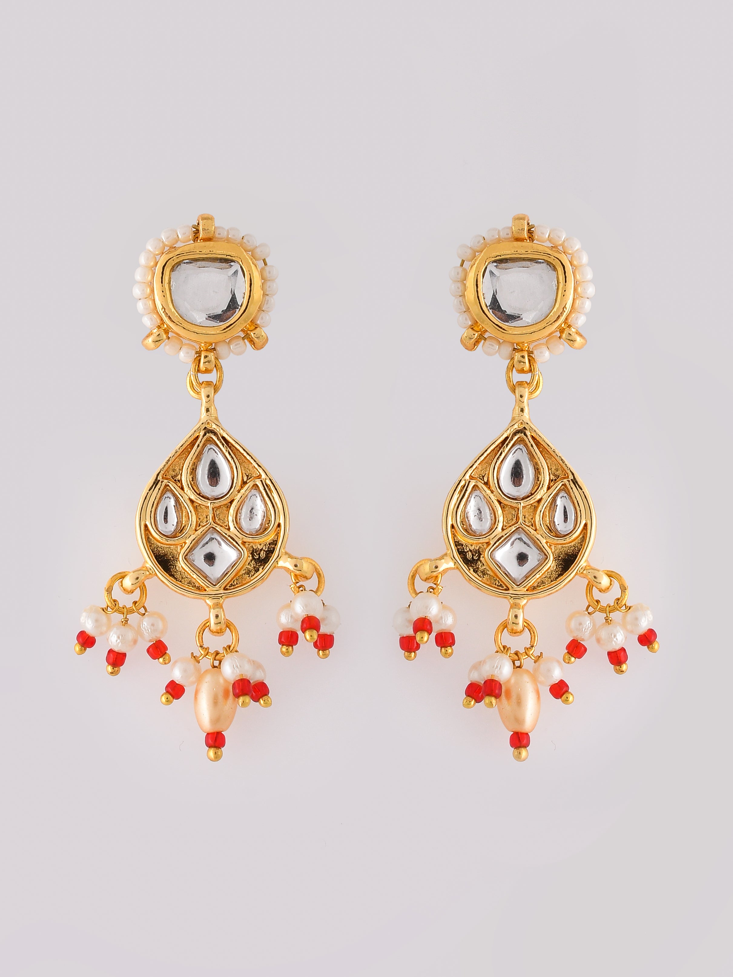 Kundan Pearl Sparkle Statement Set