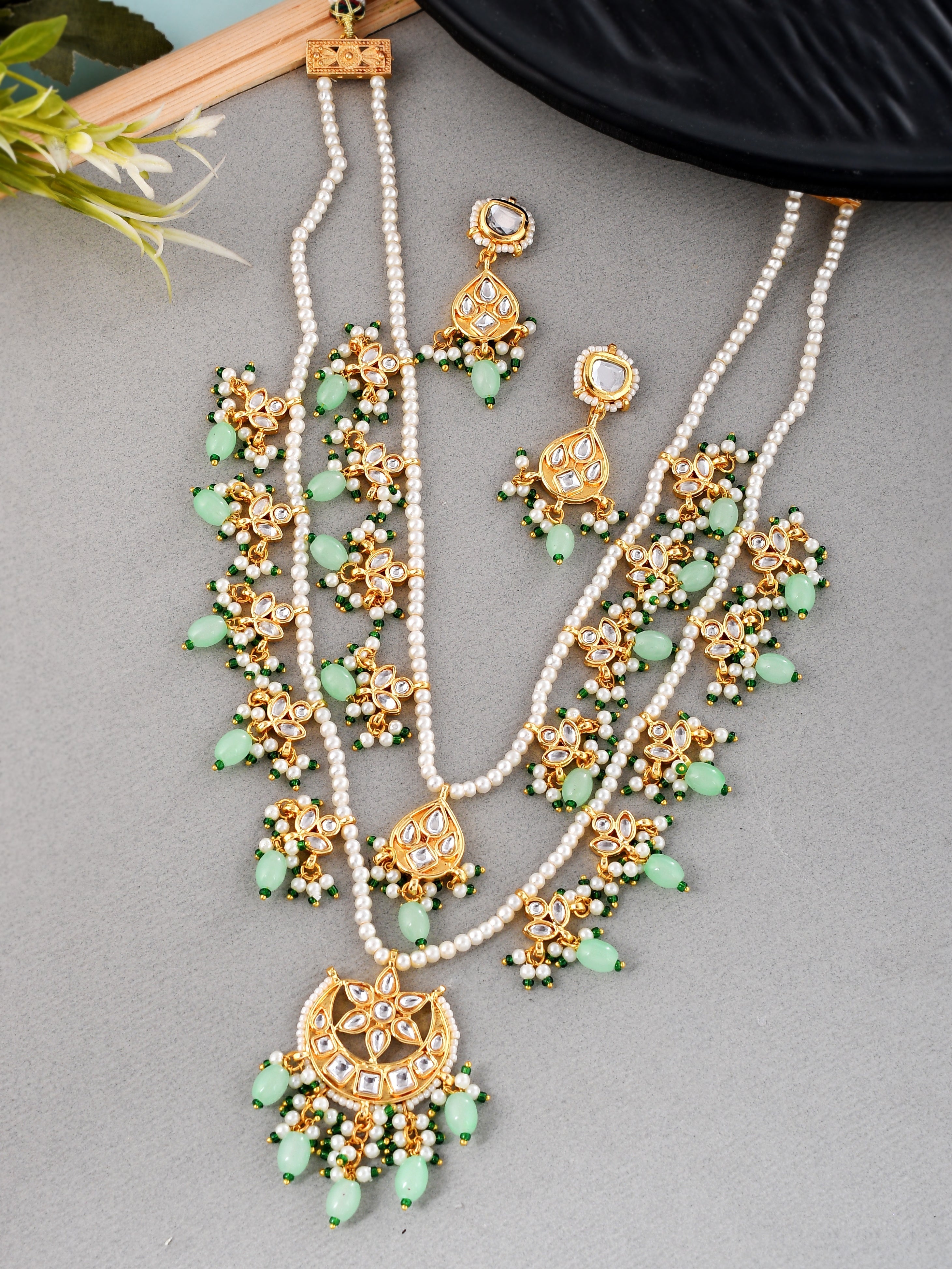 Kundan Sparkle Statement Set