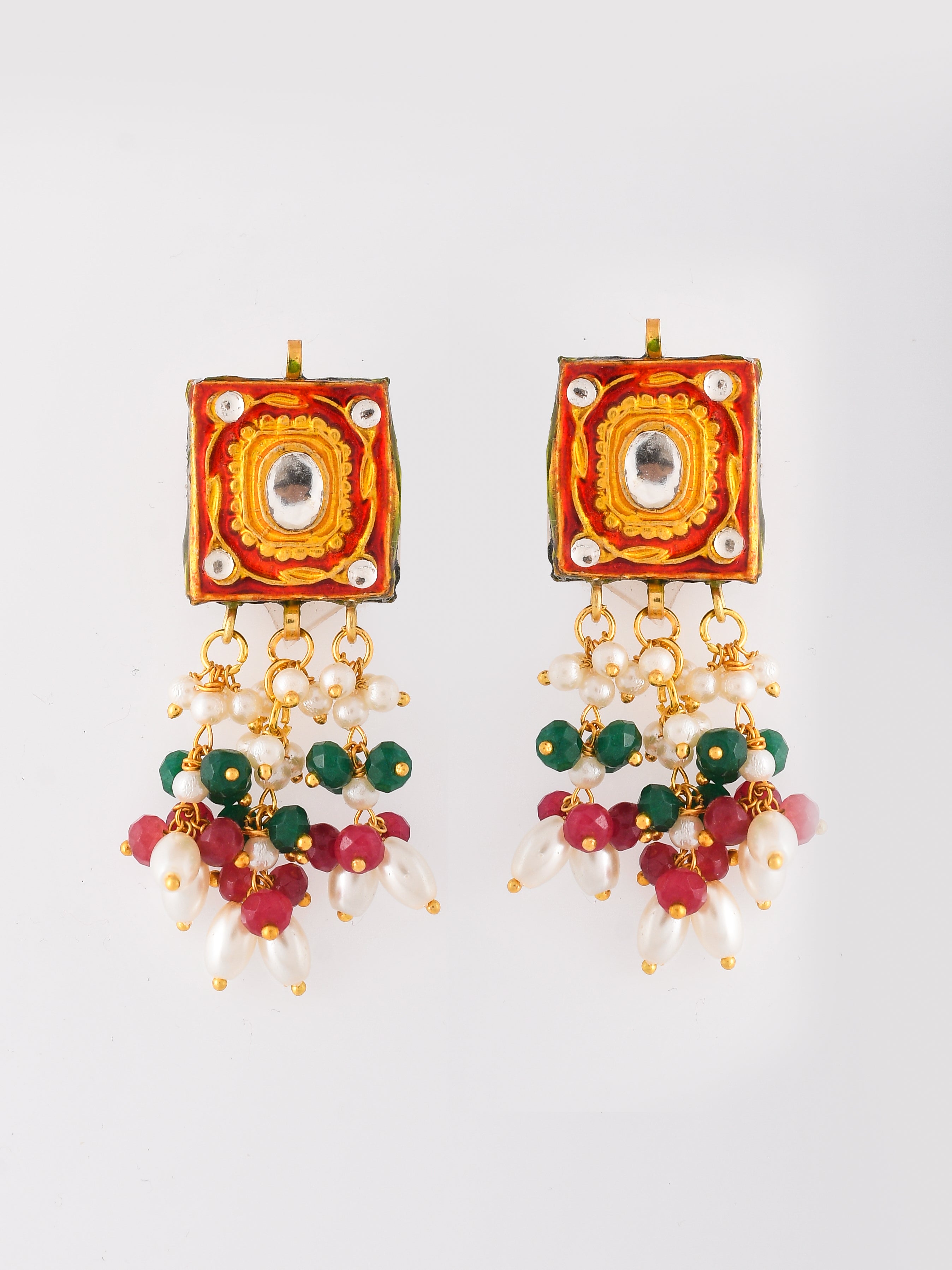 Sparkling Meenakari Splendorv Necklace Set