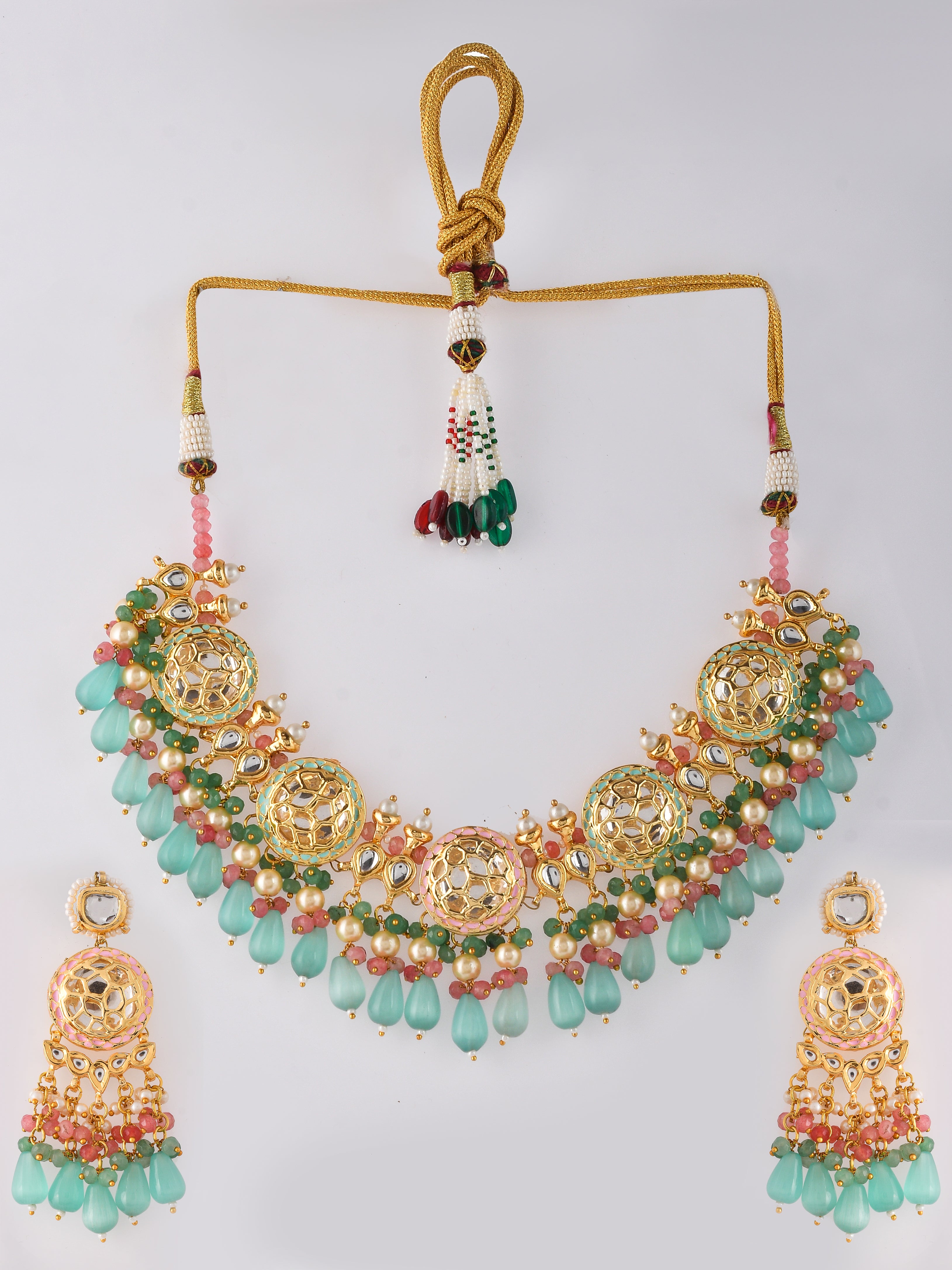 Captivating Kundan Meenakari Ensemble