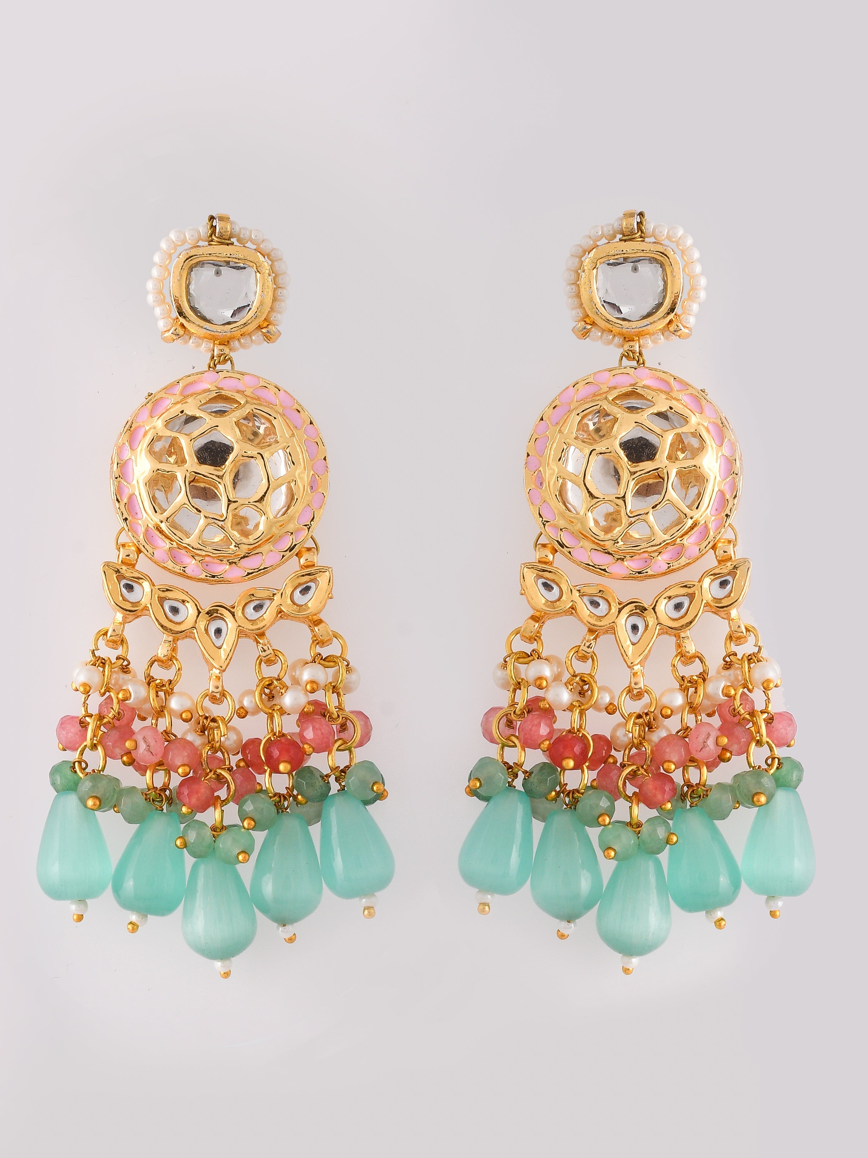 Captivating Kundan Meenakari Ensemble