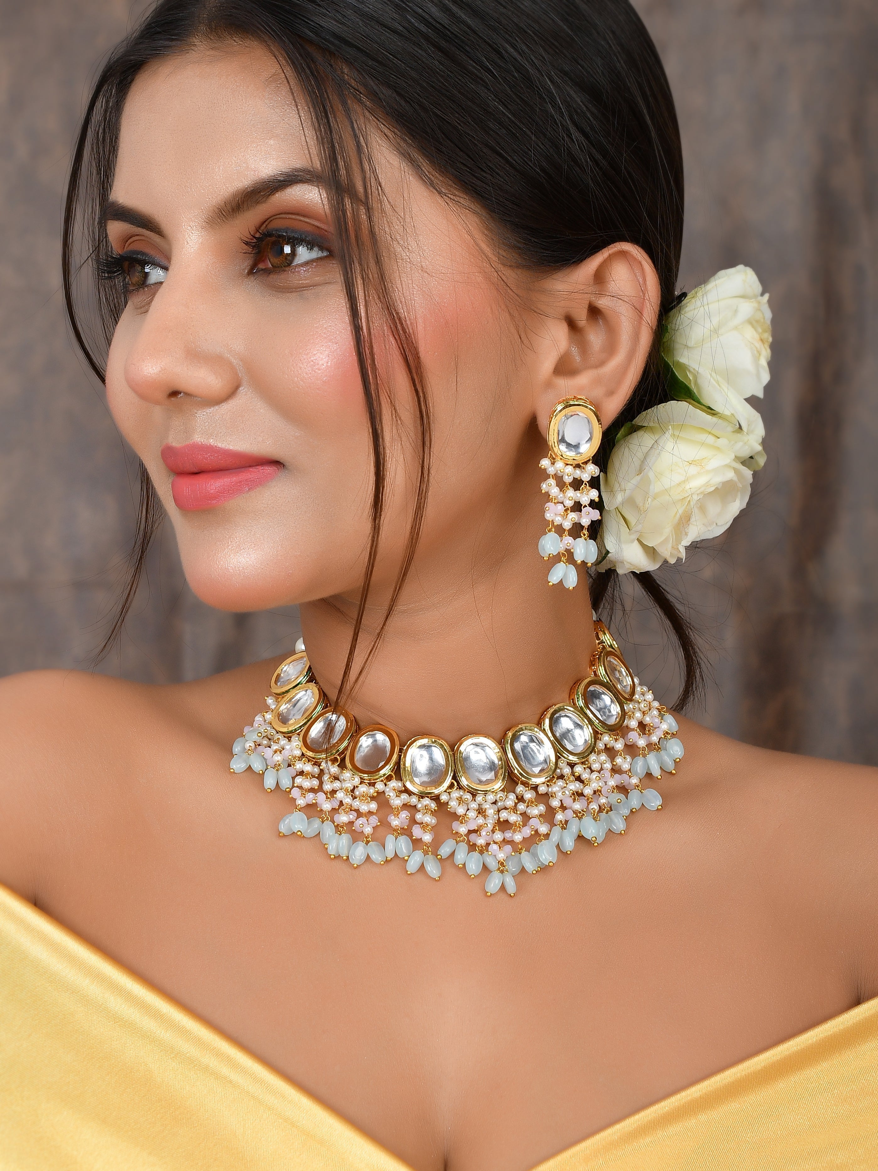 Artisan Crafted Kundan Beaded Necklace
