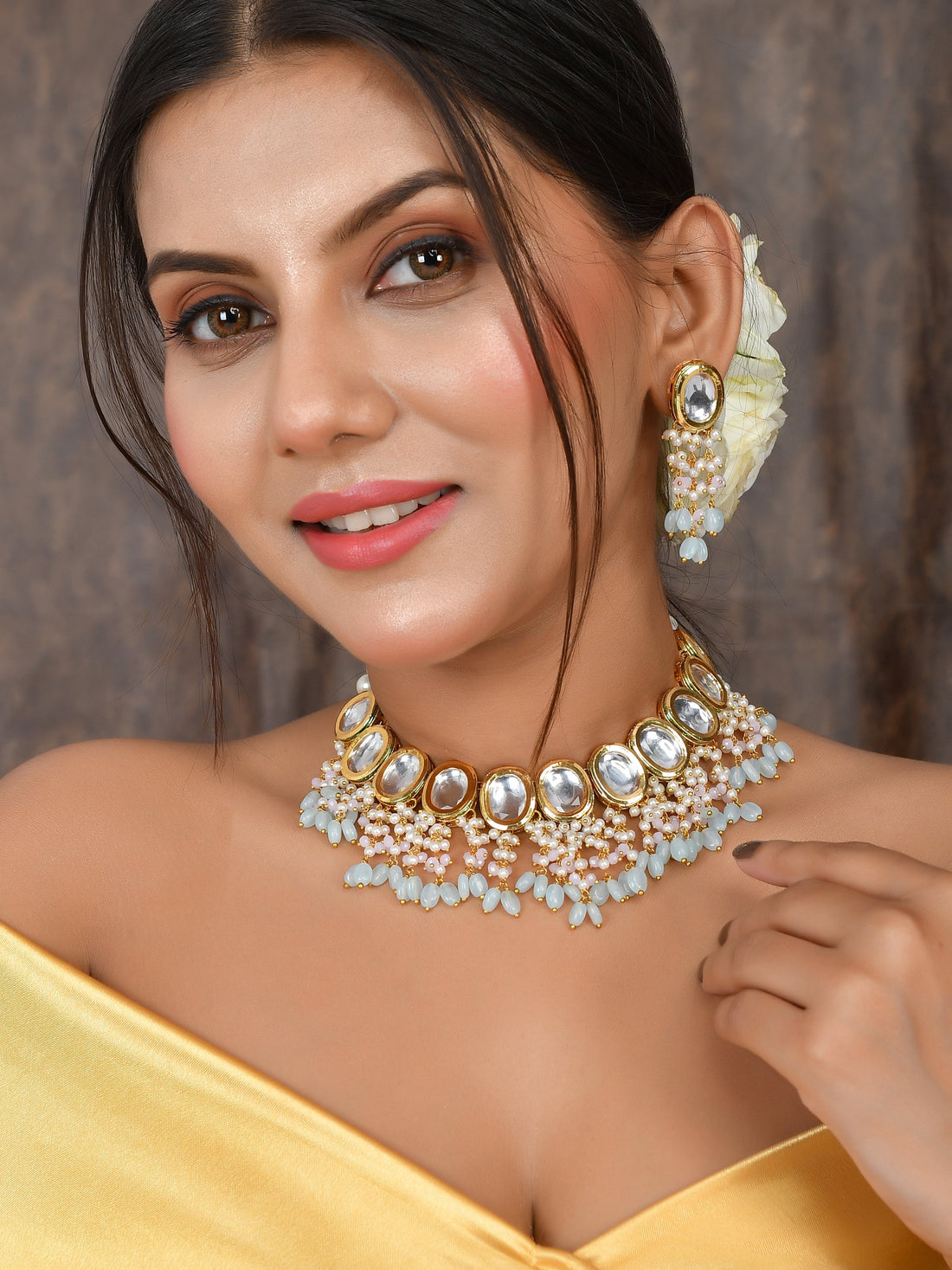 Artisan Crafted Kundan Beaded Necklace