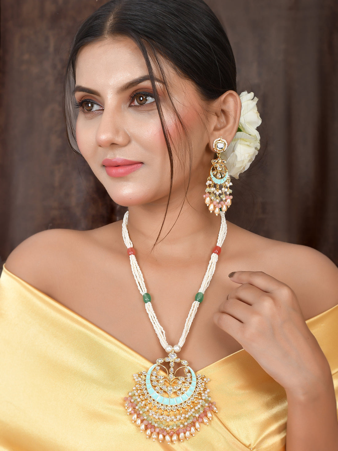Classic Pearl Kundan Meenakari Perfection