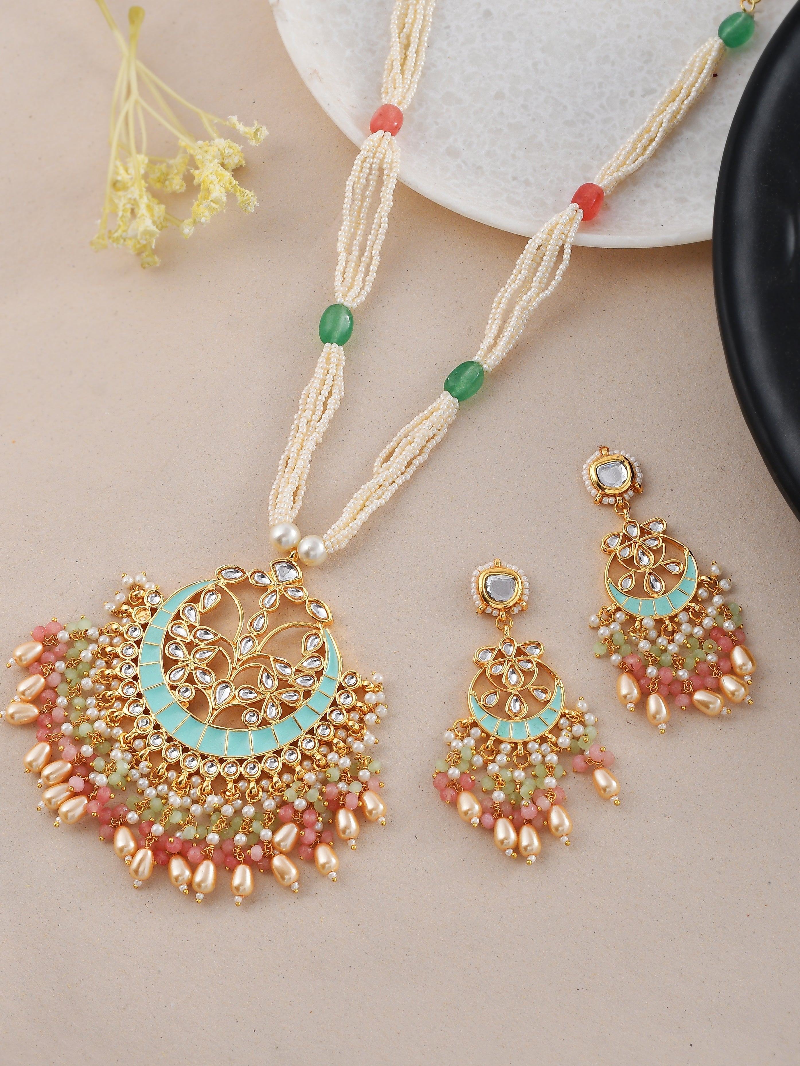 Classic Pearl Kundan Meenakari Perfection